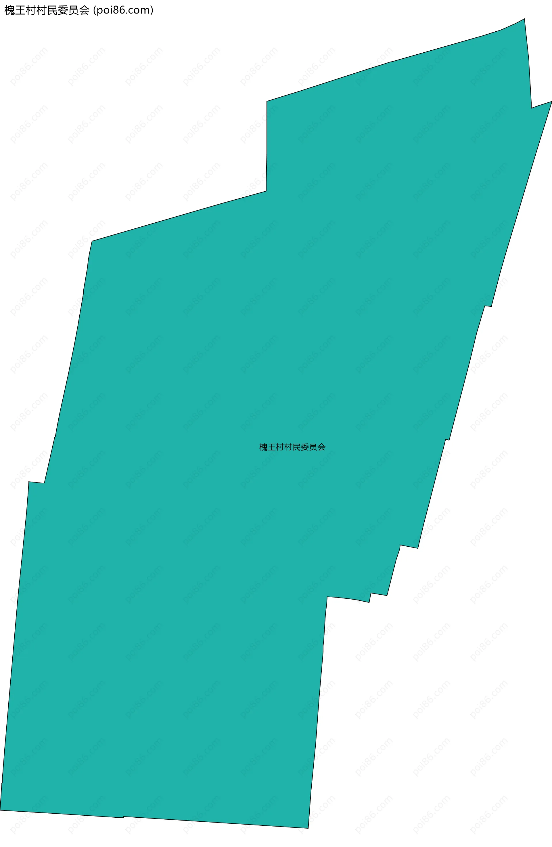 槐王村村民委员会边界地图