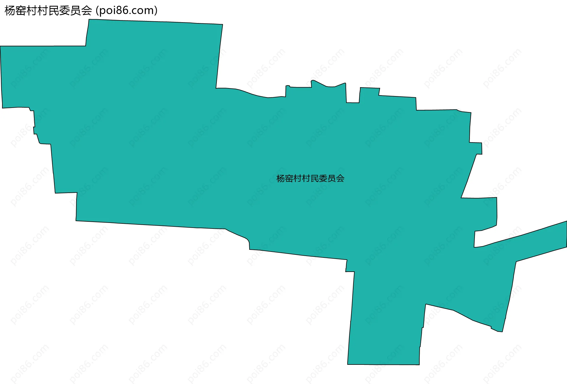 杨窑村村民委员会边界地图