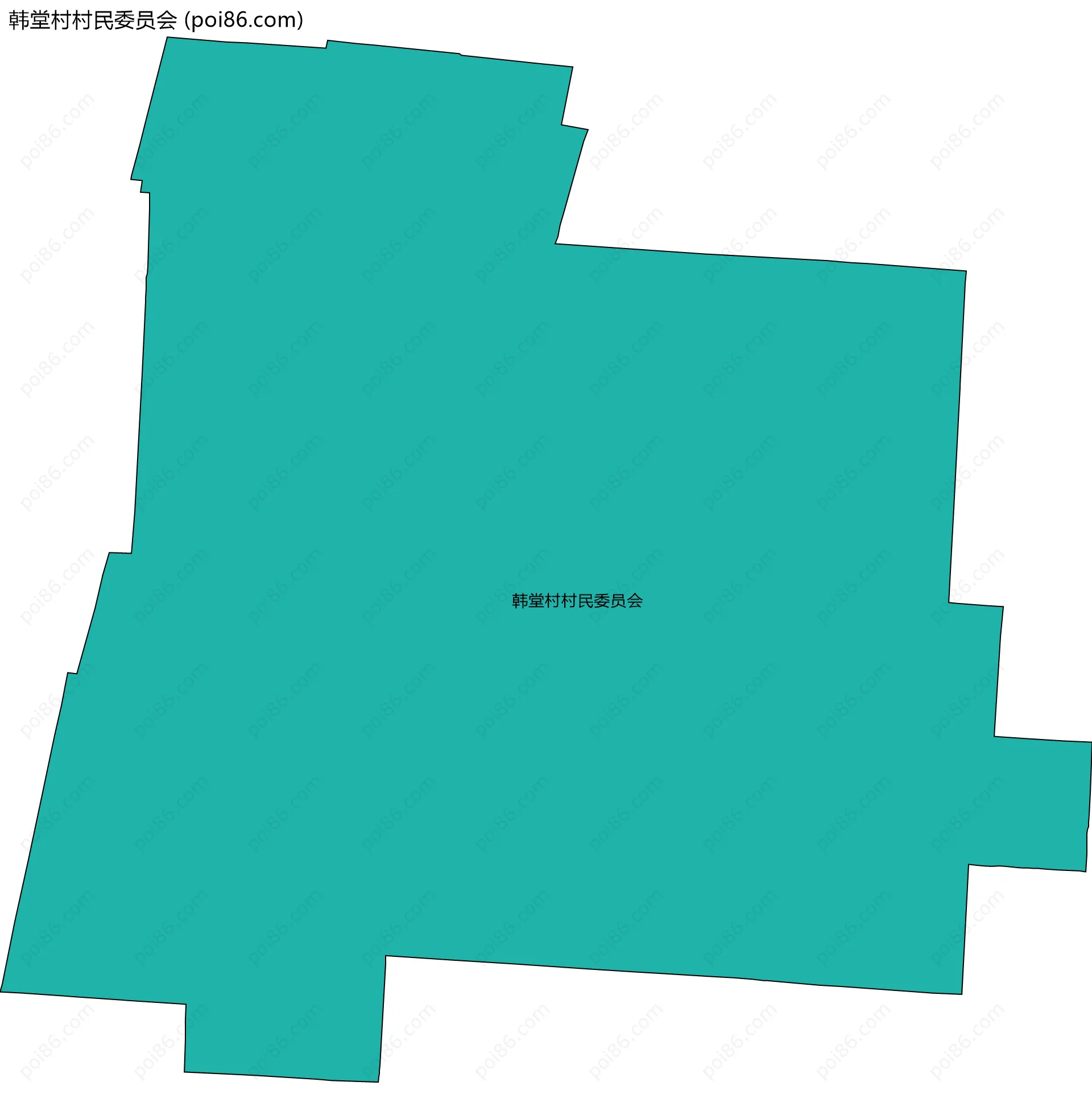 韩堂村村民委员会边界地图