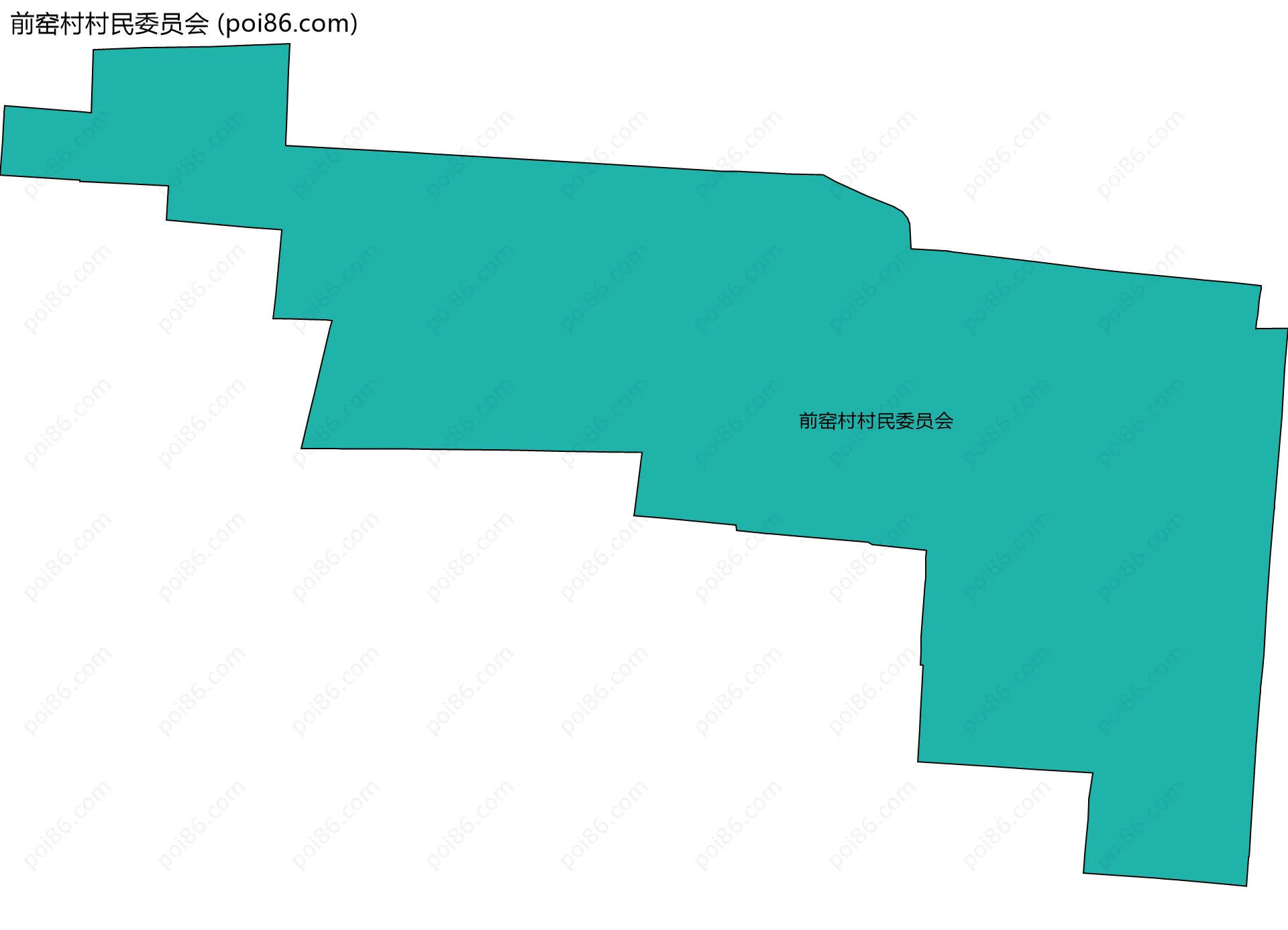 前窑村村民委员会边界地图