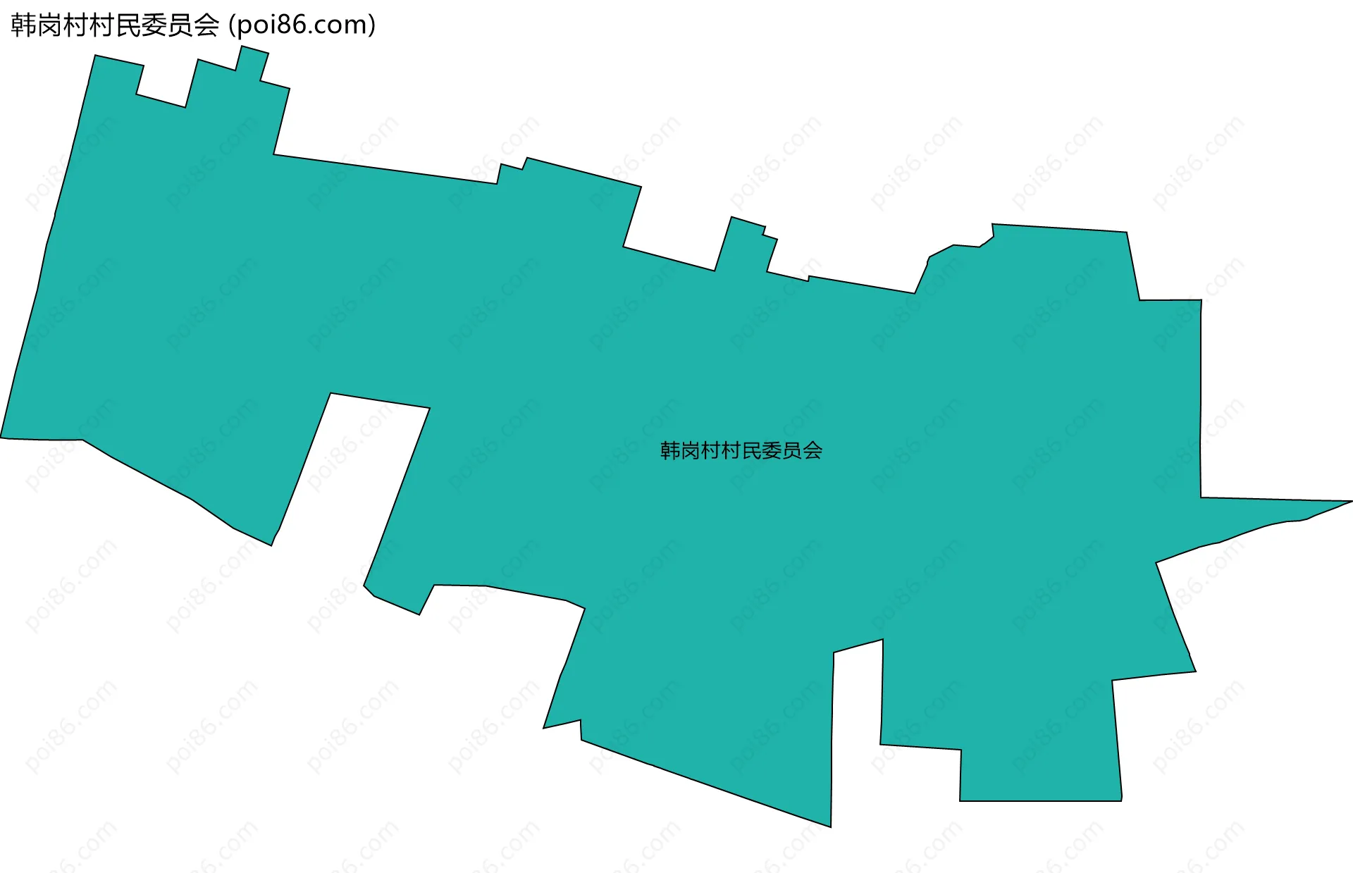 韩岗村村民委员会边界地图