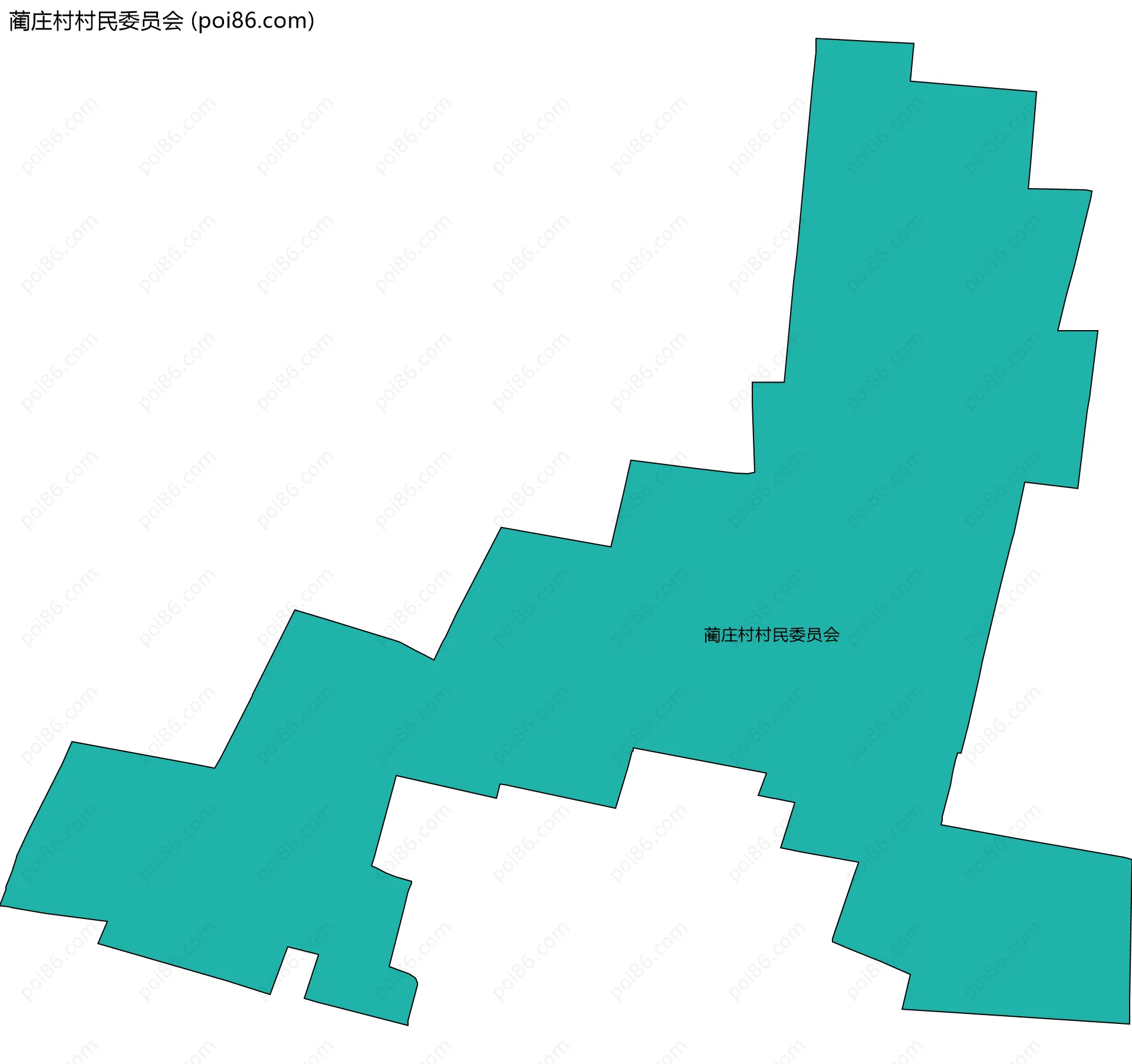 蔺庄村村民委员会边界地图