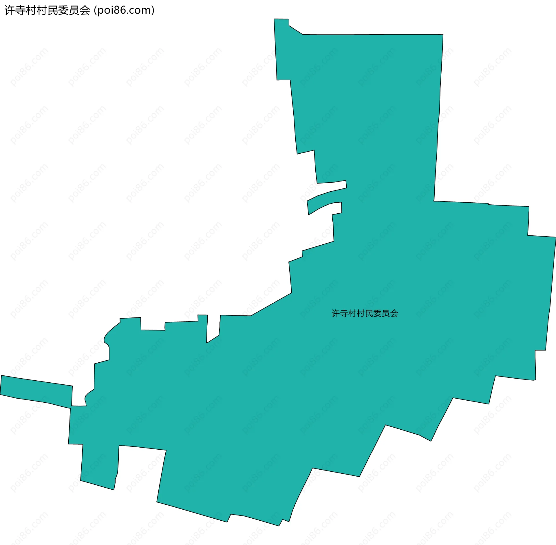 许寺村村民委员会边界地图