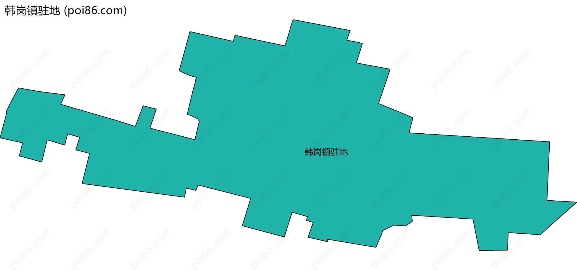 韩岗镇驻地边界地图