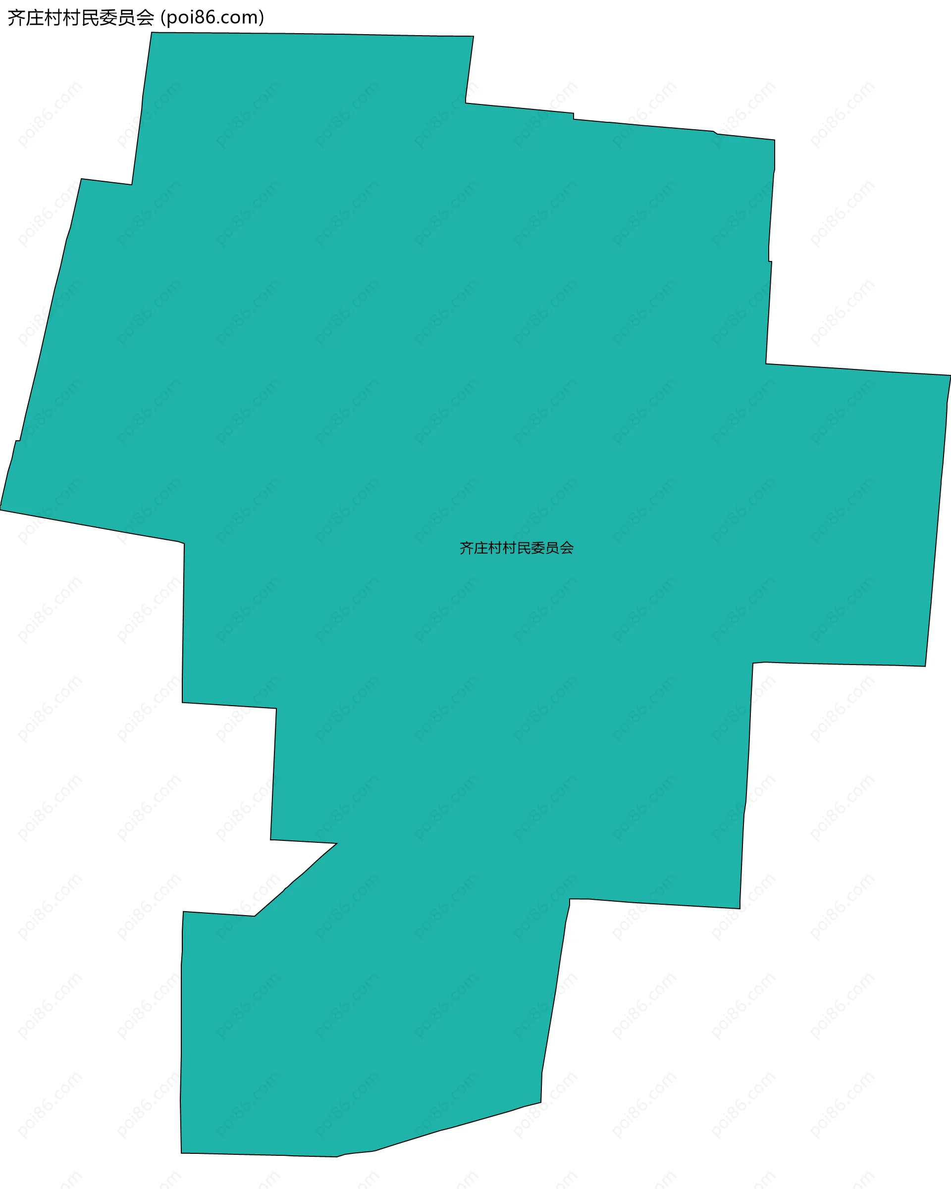 齐庄村村民委员会边界地图