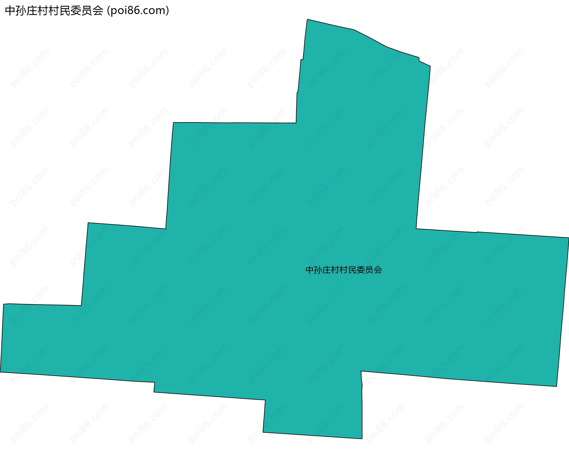 中孙庄村村民委员会边界地图