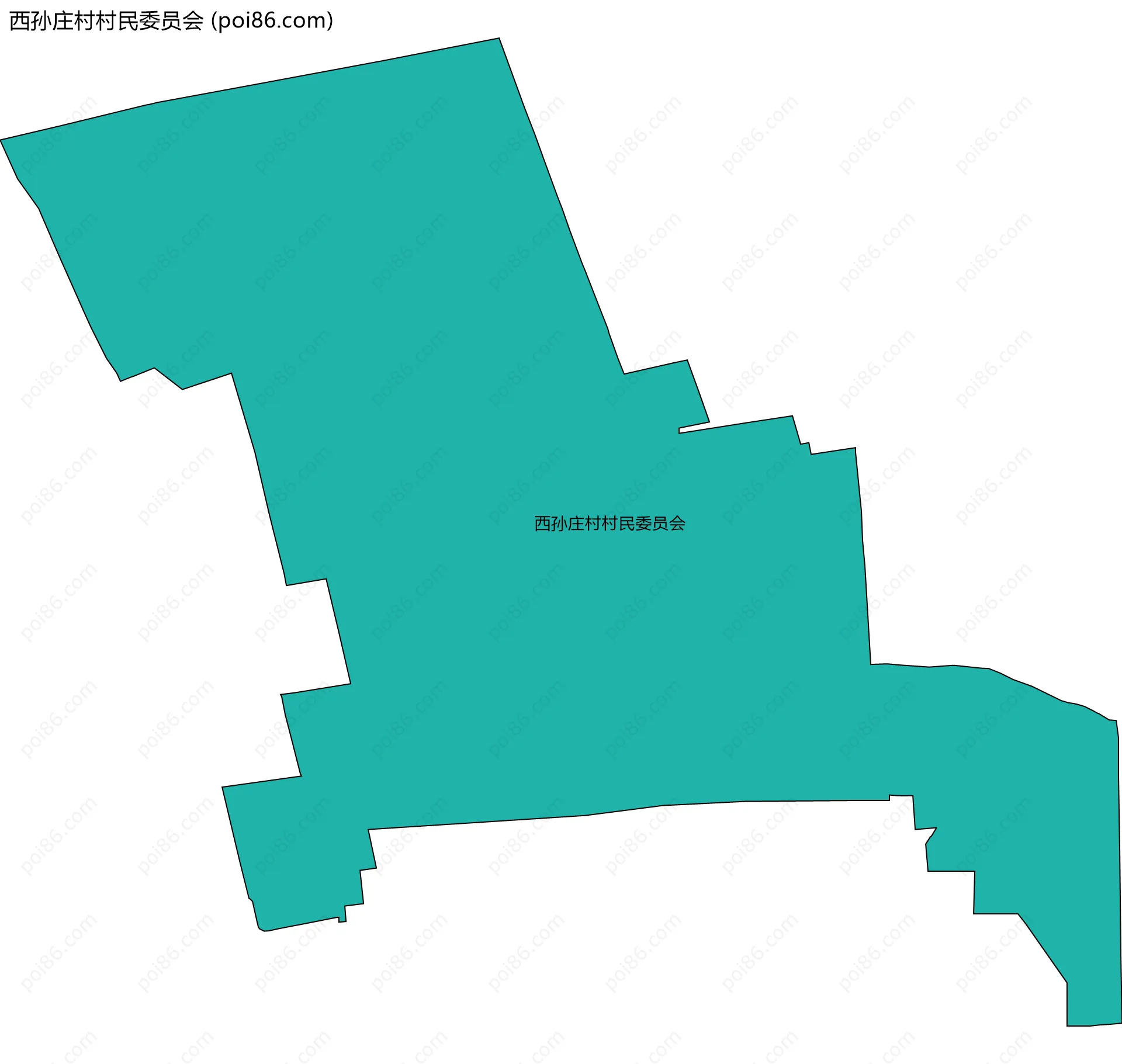 西孙庄村村民委员会边界地图