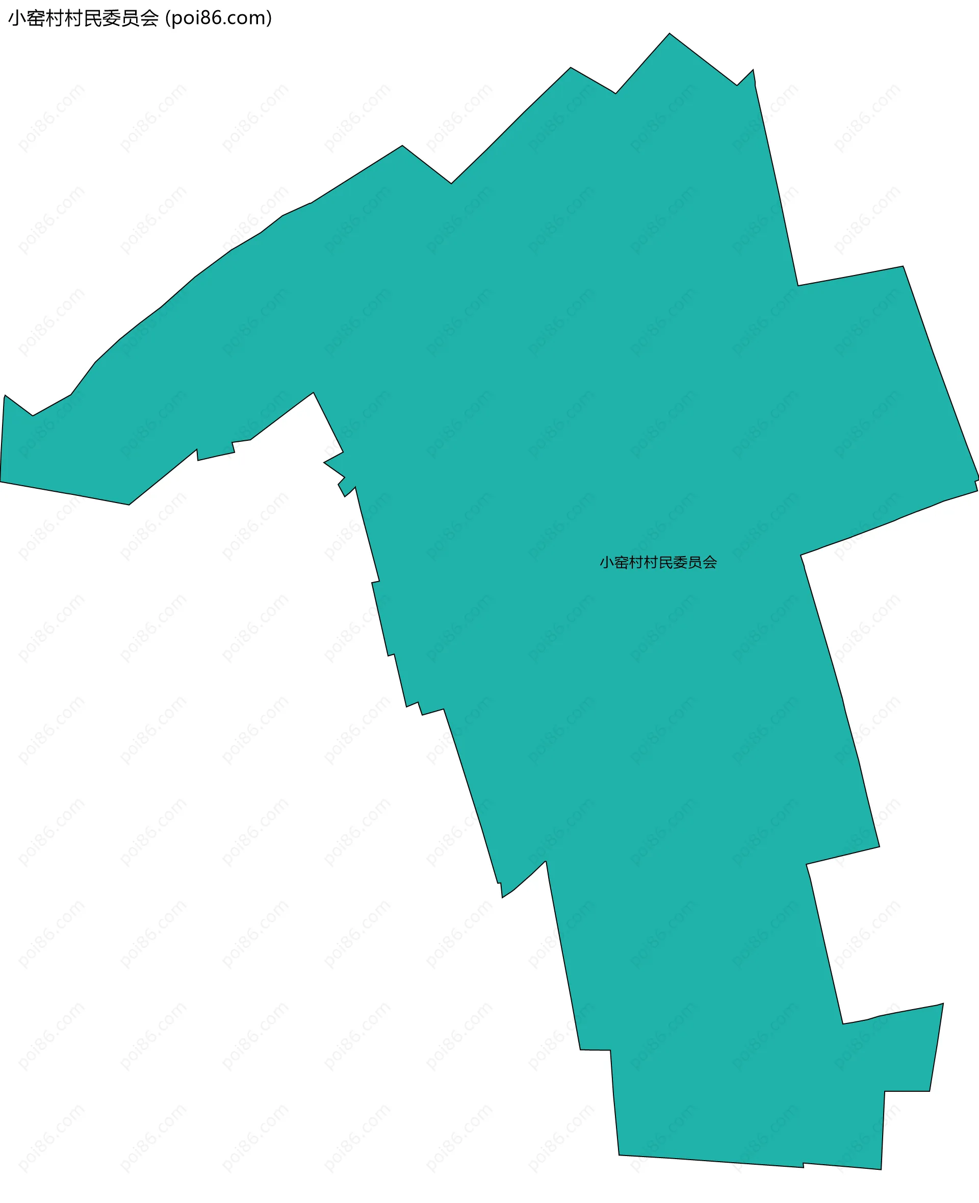 小窑村村民委员会边界地图