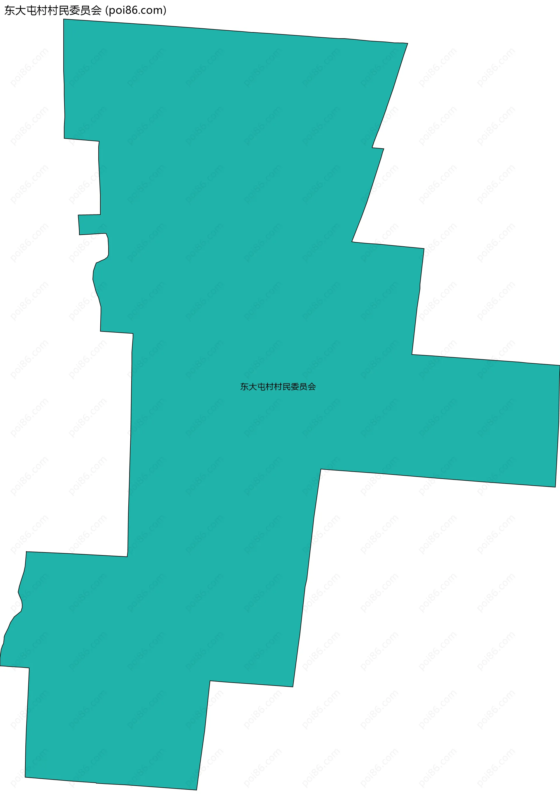 东大屯村村民委员会边界地图