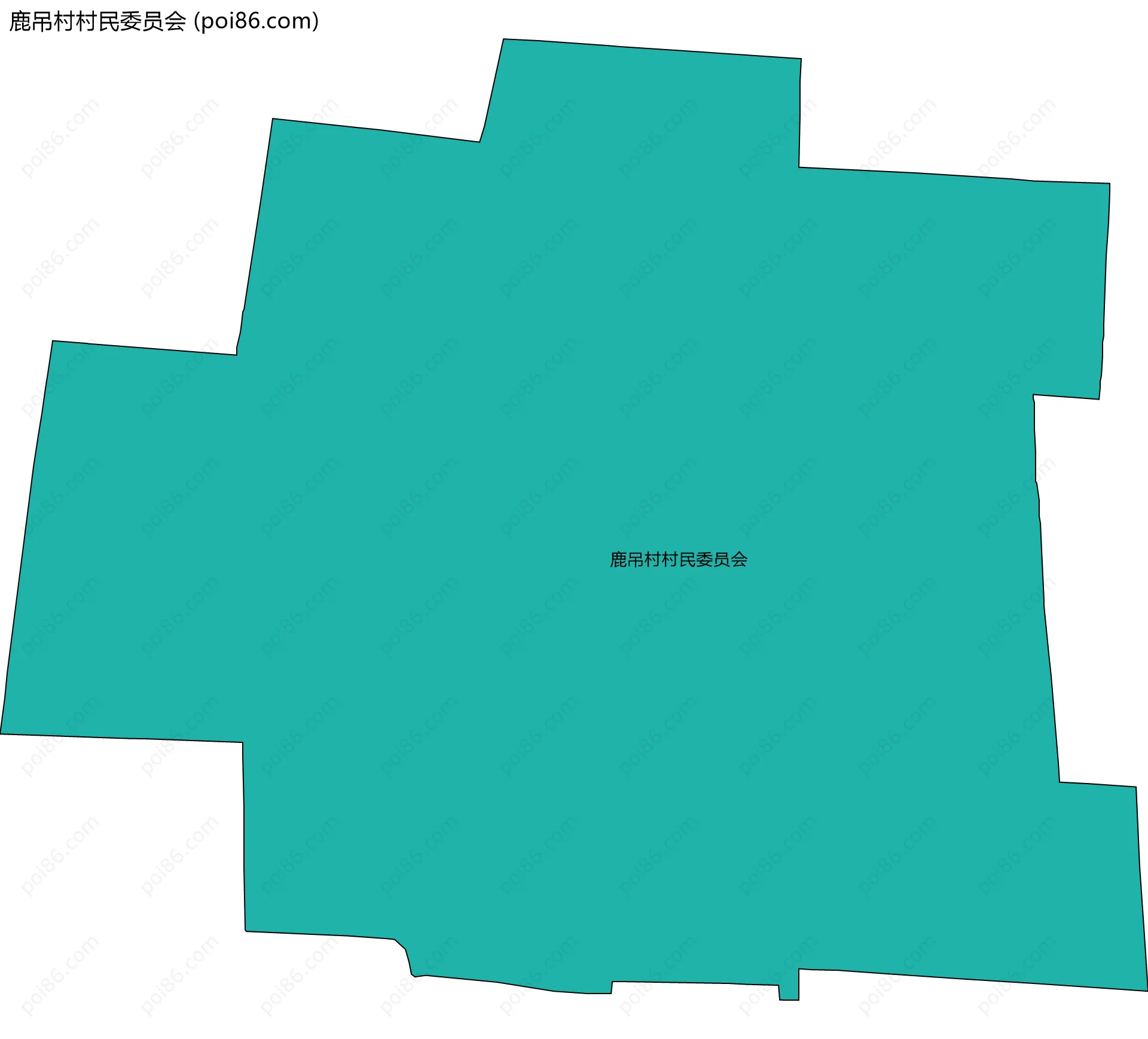 鹿吊村村民委员会边界地图