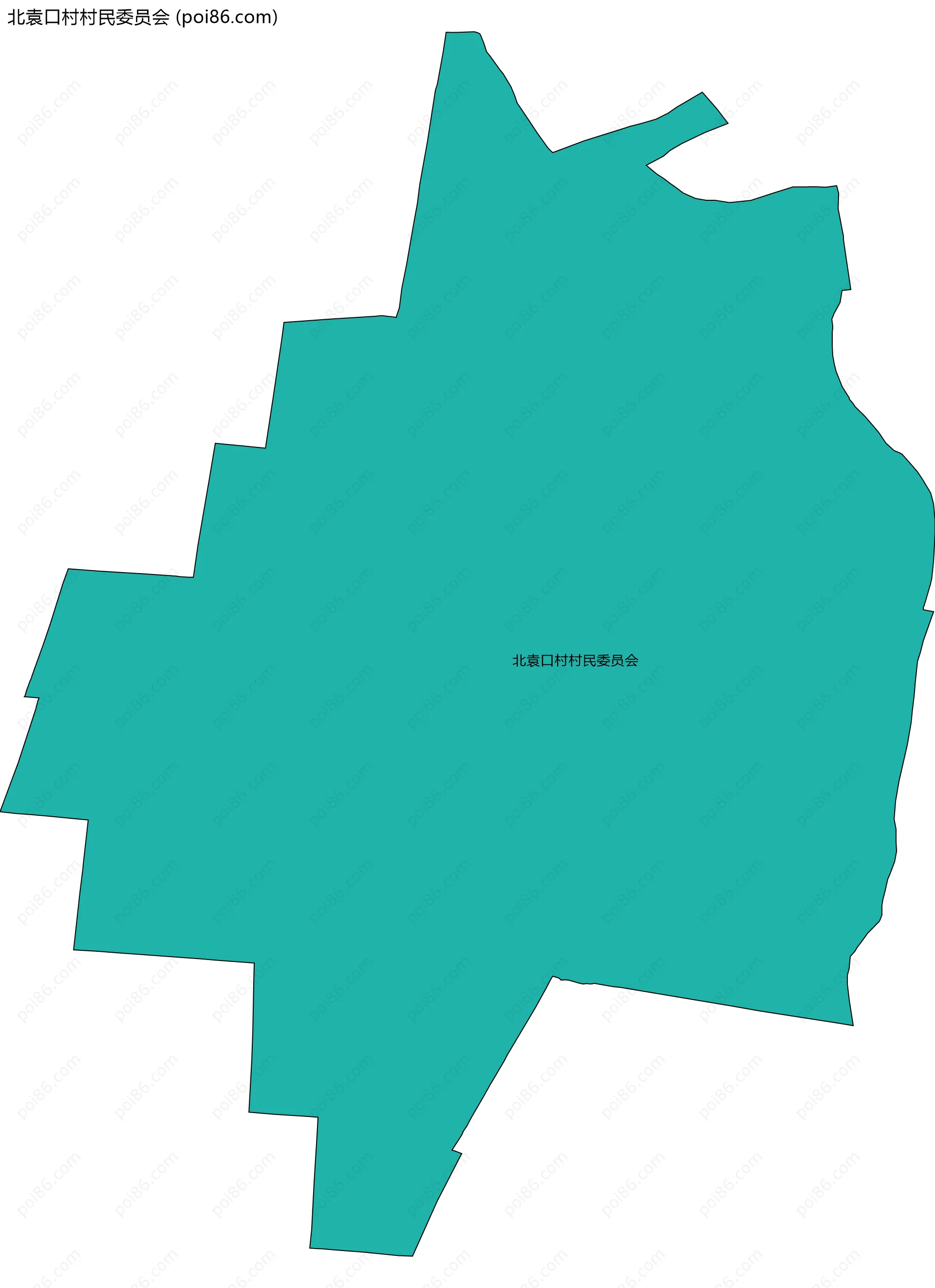北袁口村村民委员会边界地图