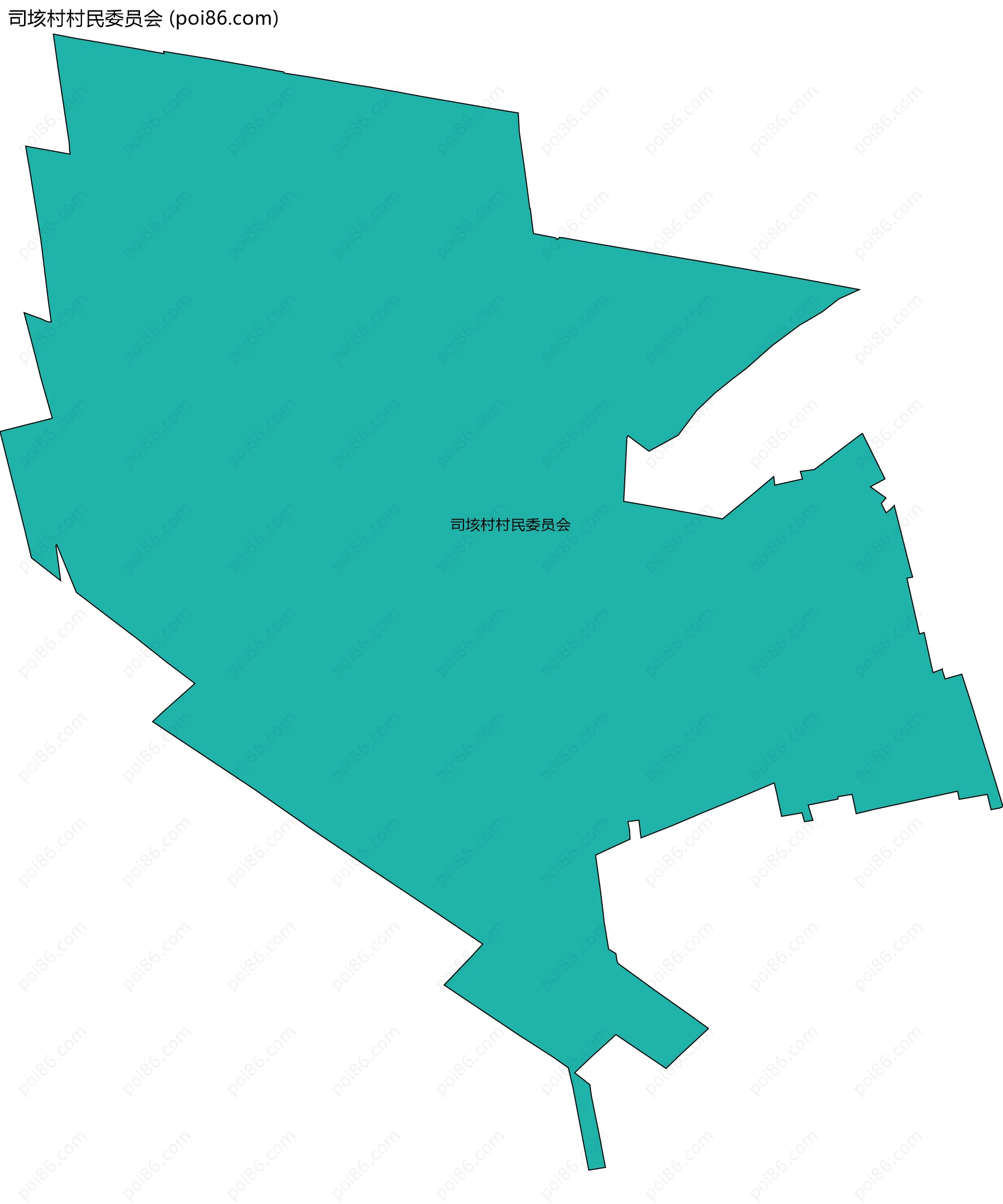 司垓村村民委员会边界地图