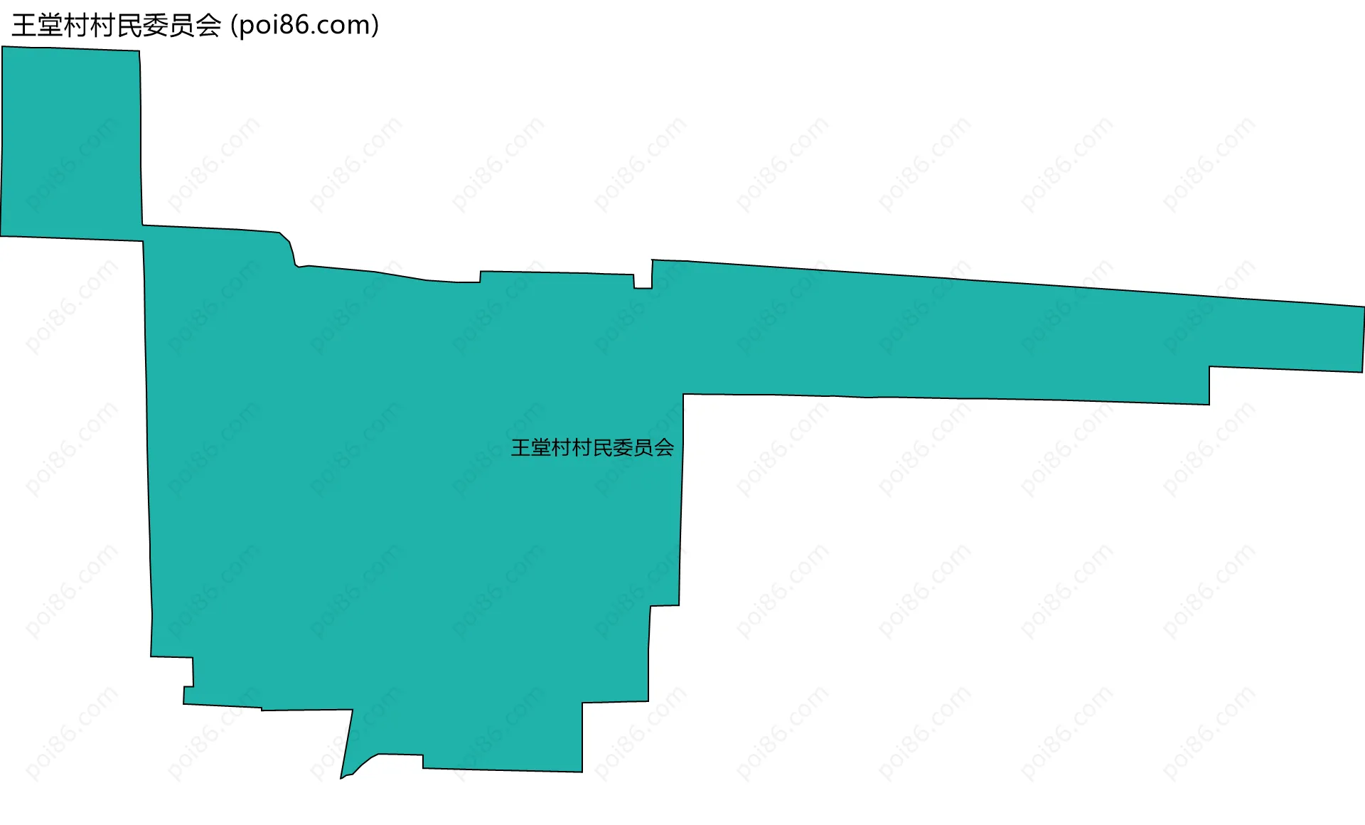 王堂村村民委员会边界地图