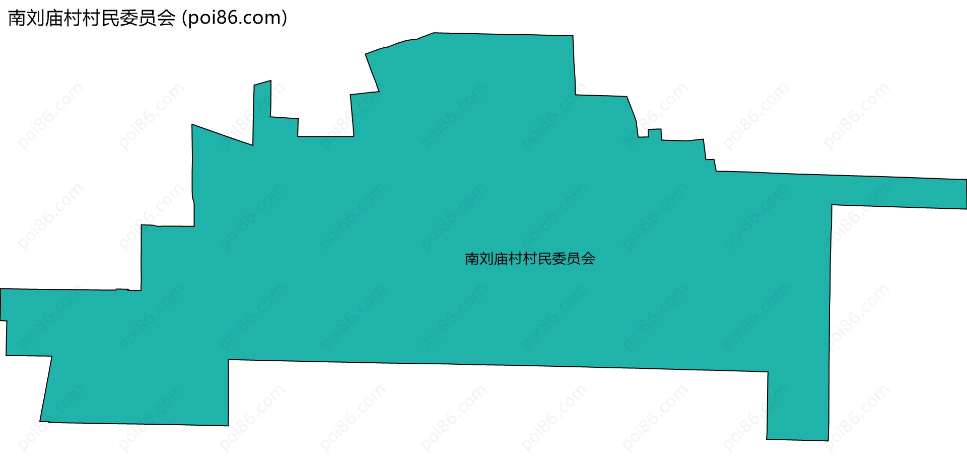 南刘庙村村民委员会边界地图