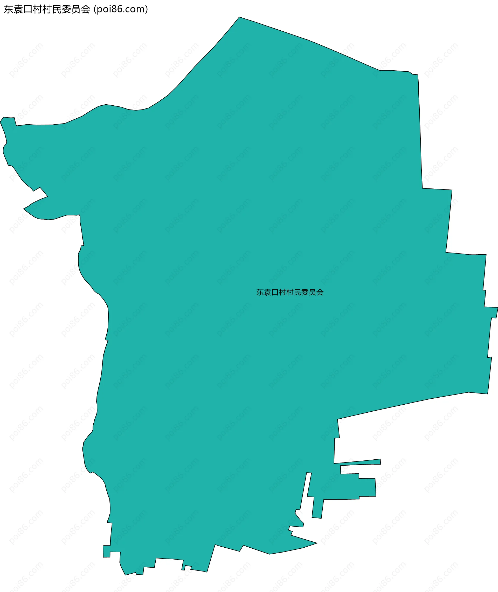 东袁口村村民委员会边界地图