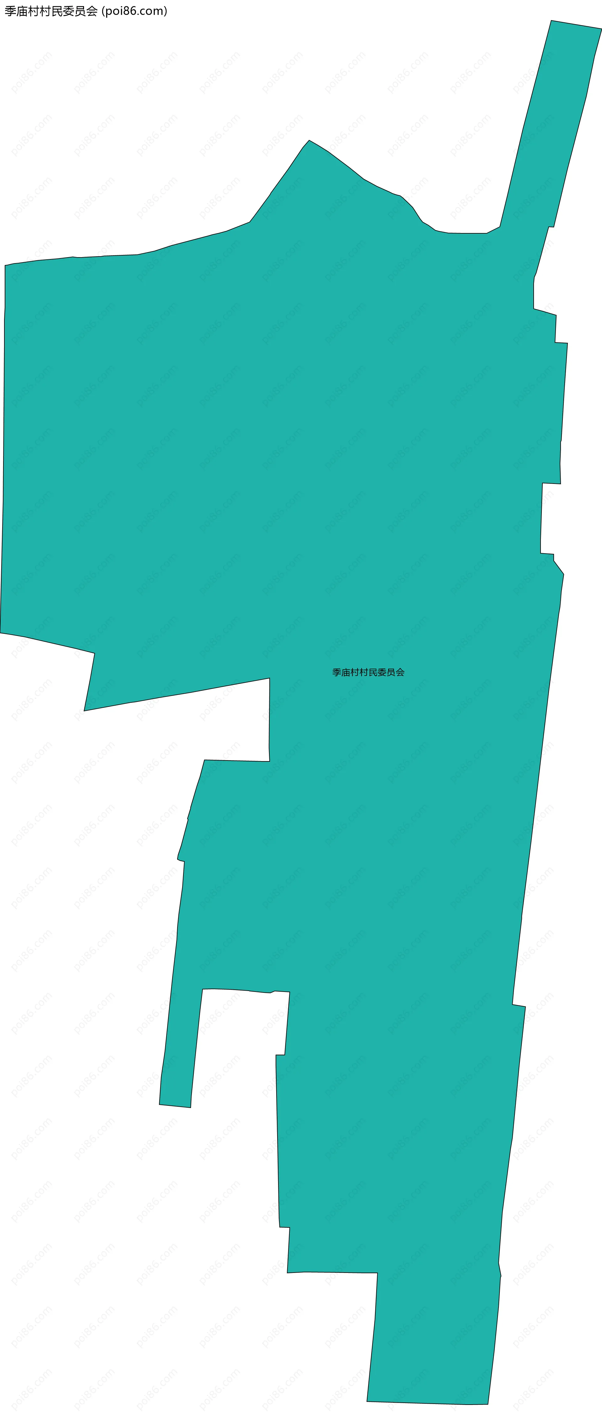 季庙村村民委员会边界地图