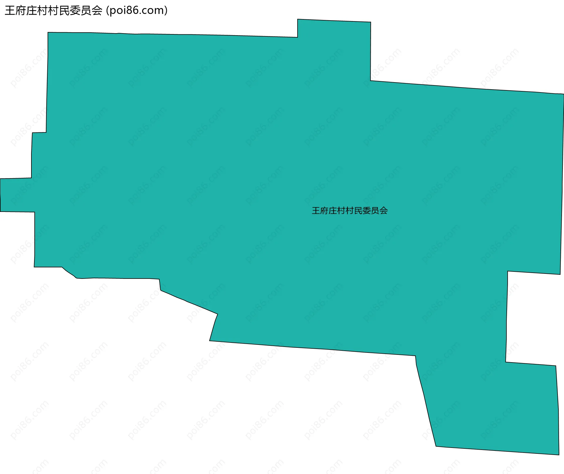 王府庄村村民委员会边界地图