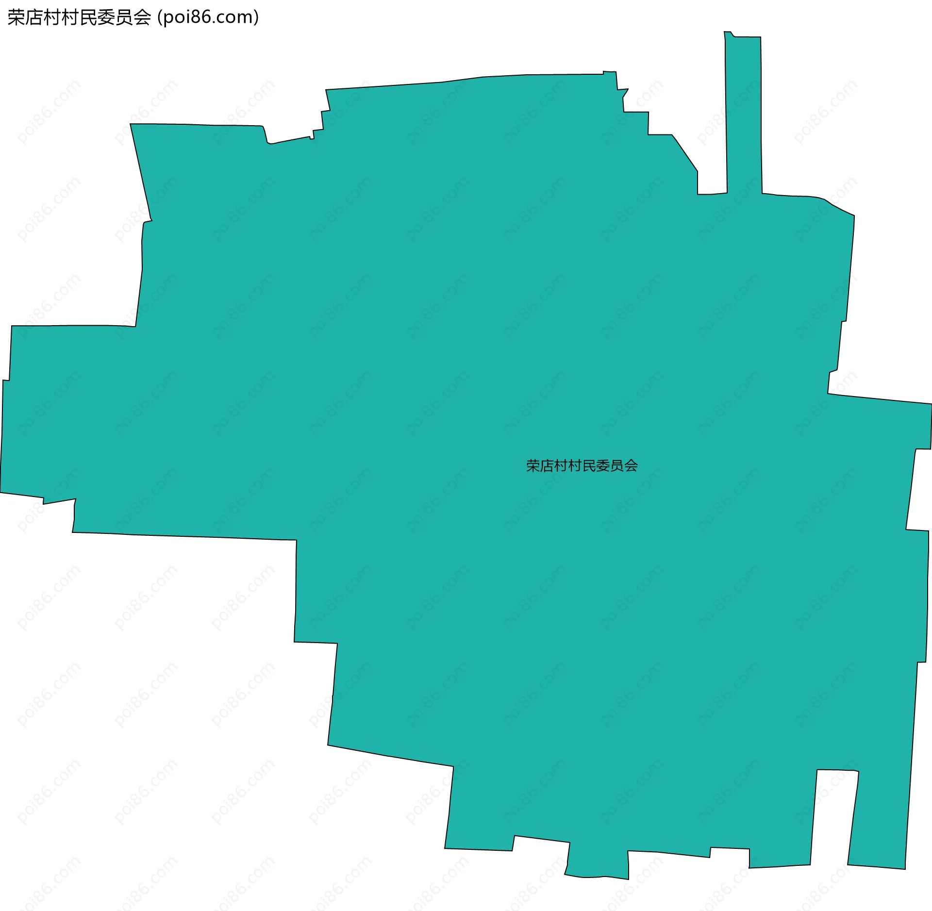荣店村村民委员会边界地图
