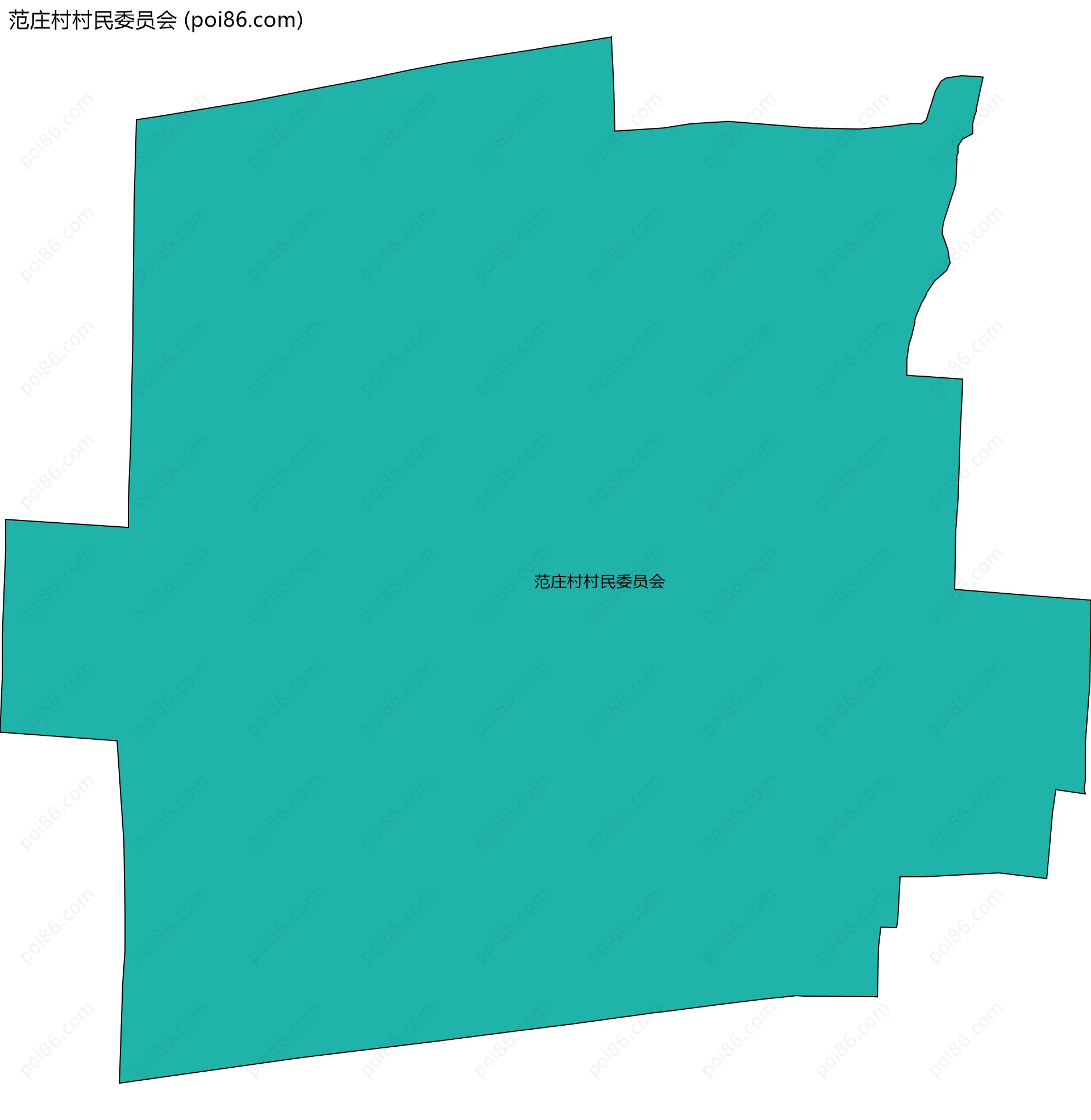 范庄村村民委员会边界地图