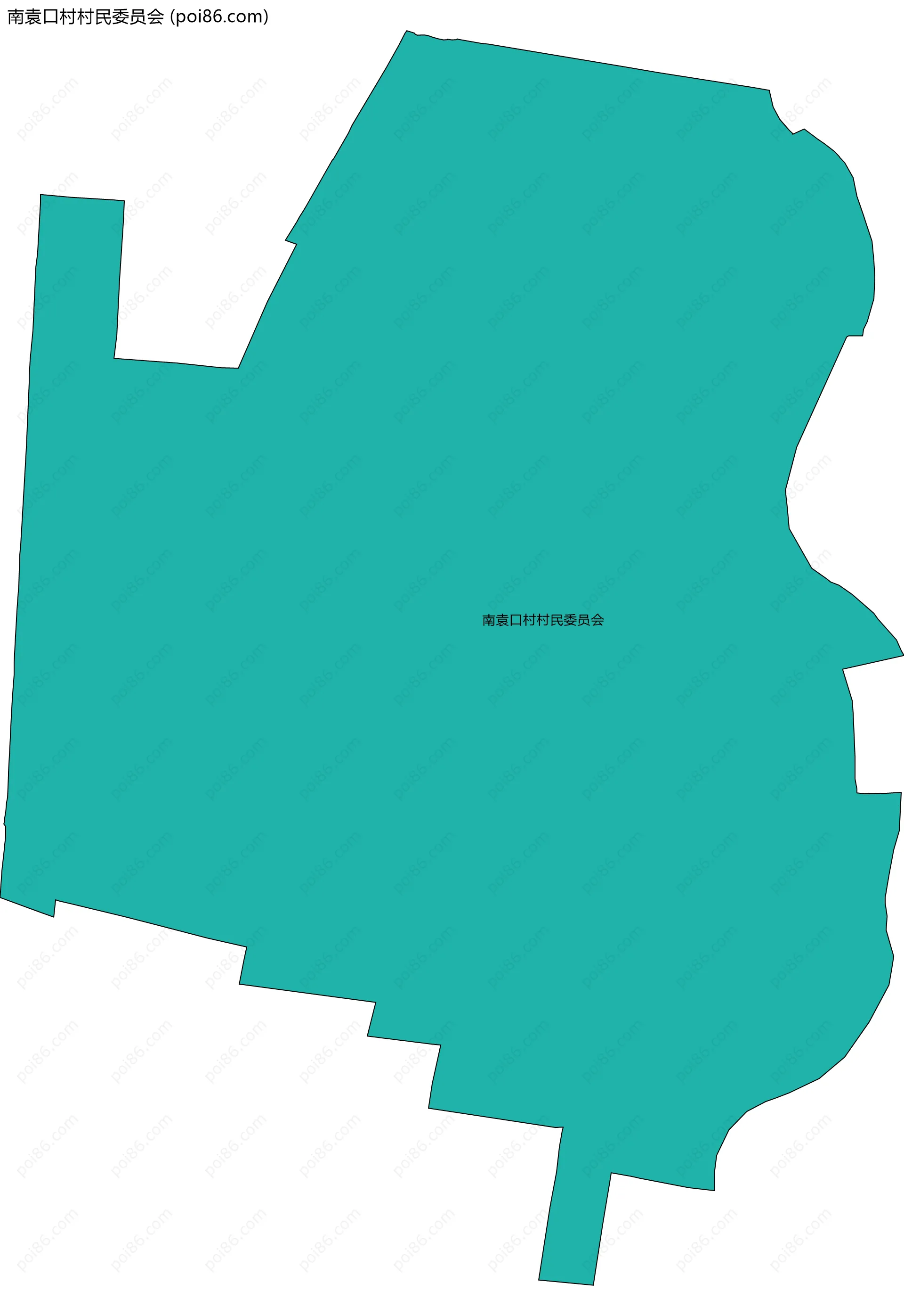 南袁口村村民委员会边界地图