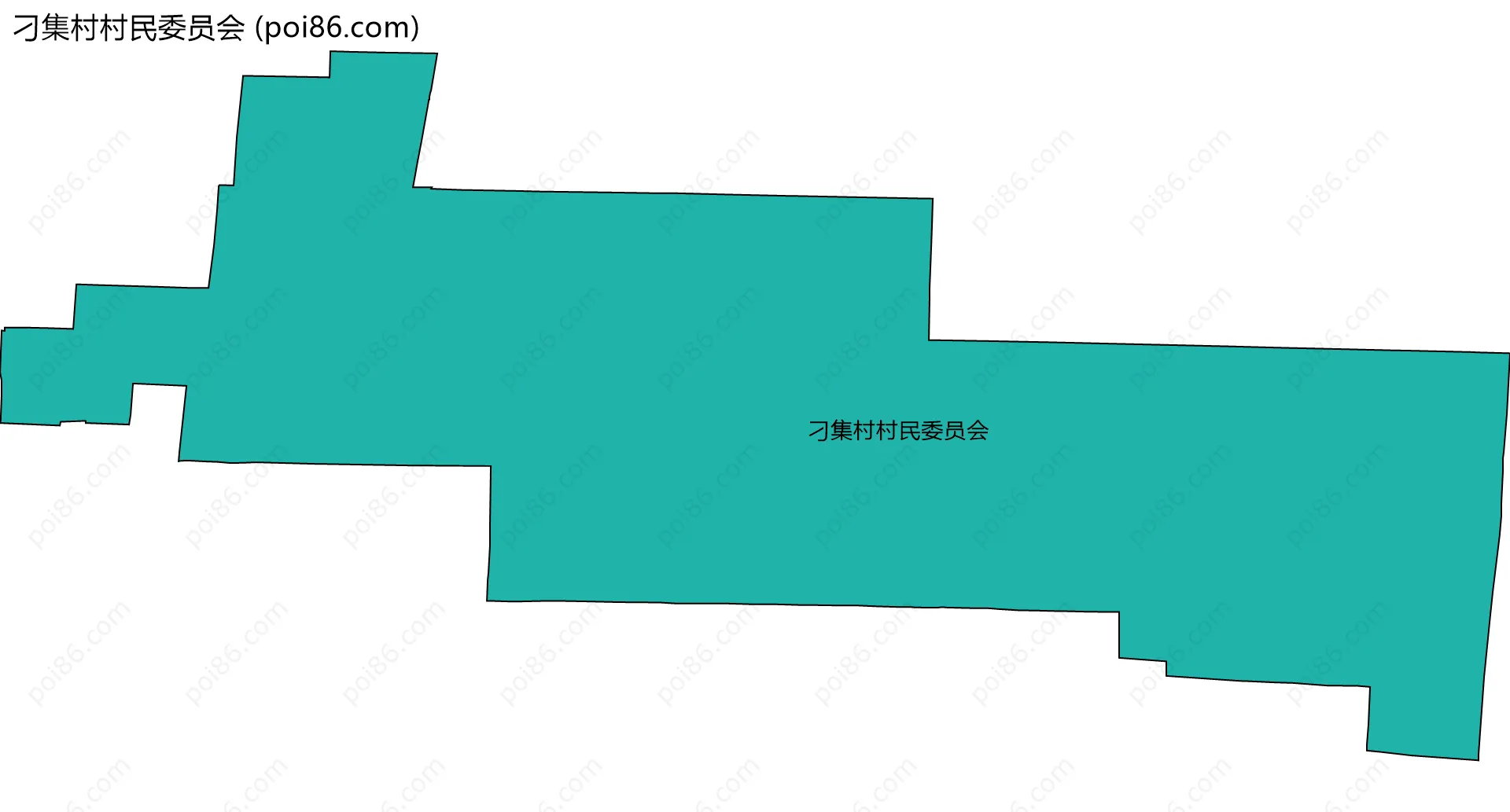 刁集村村民委员会边界地图