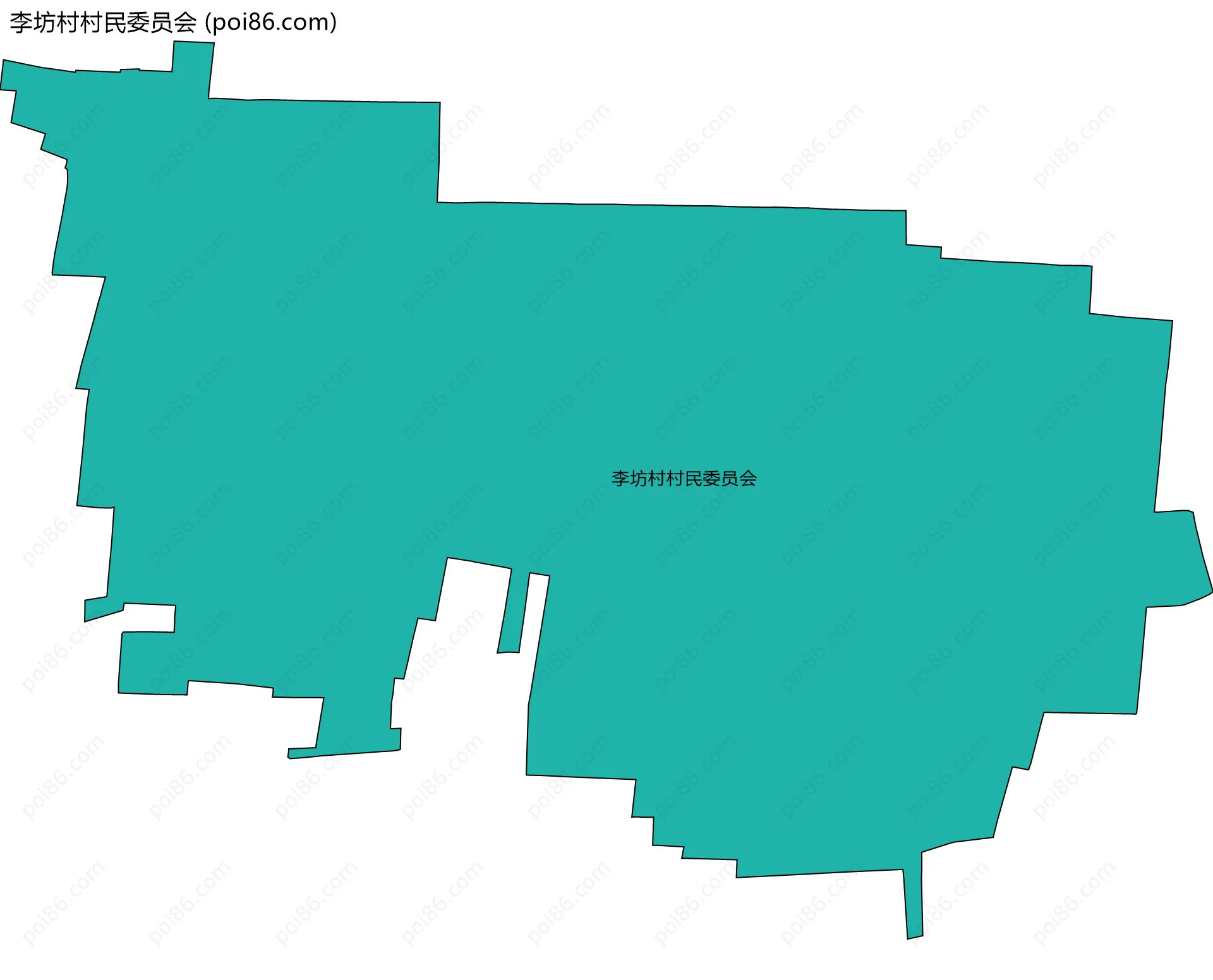 李坊村村民委员会边界地图