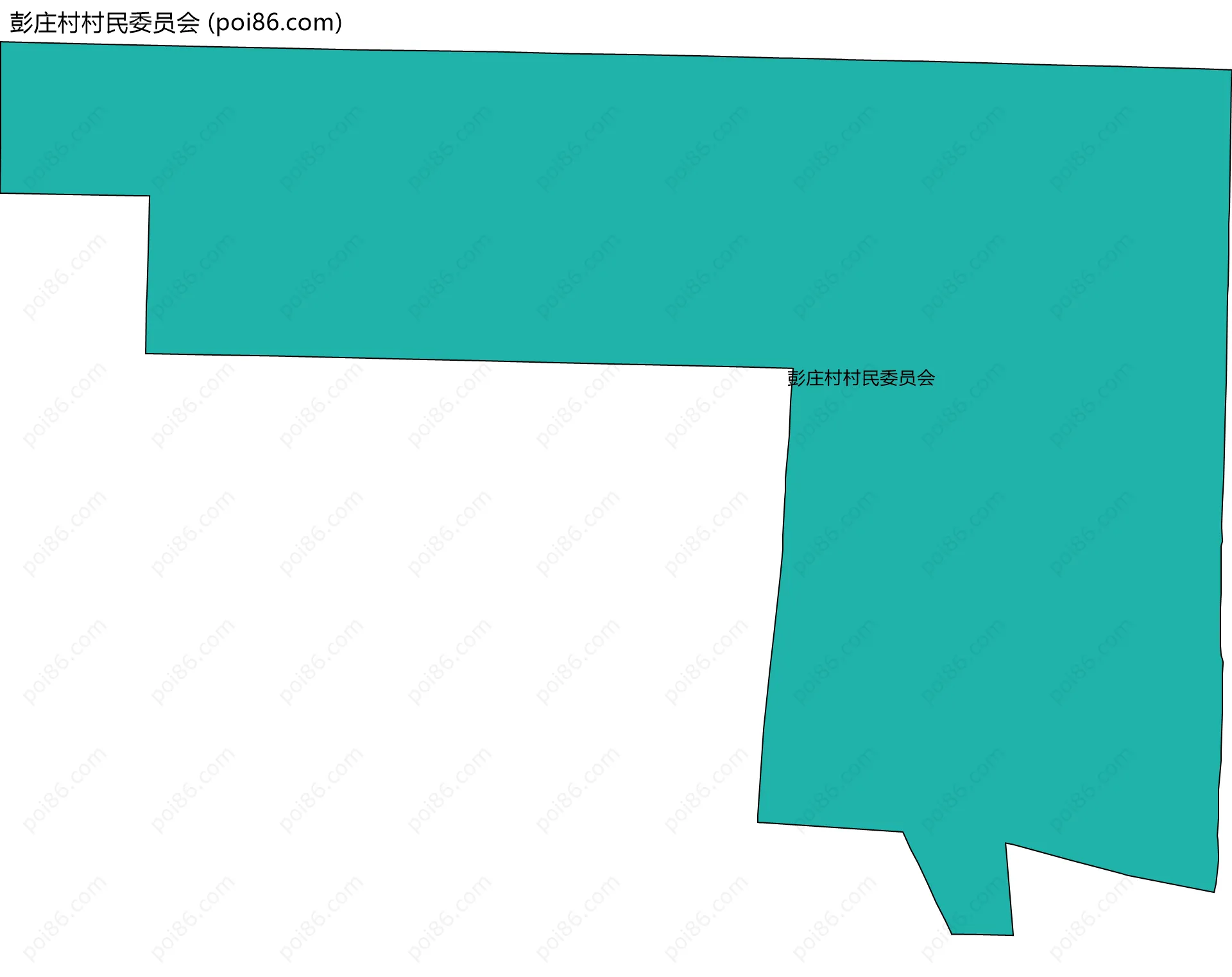 彭庄村村民委员会边界地图