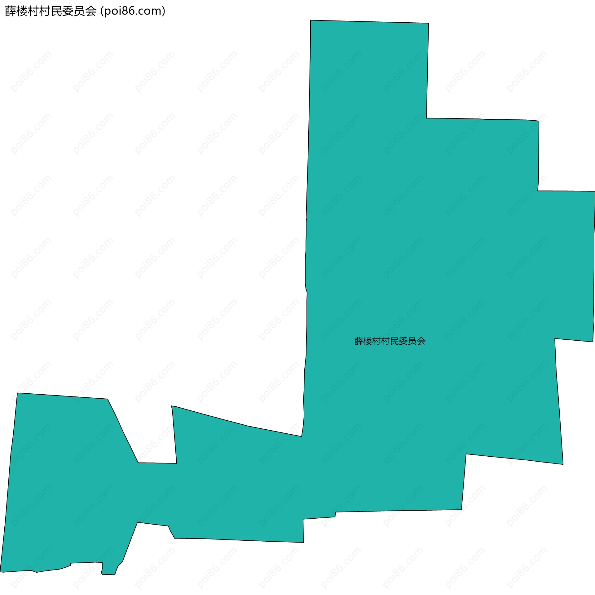 薛楼村村民委员会边界地图