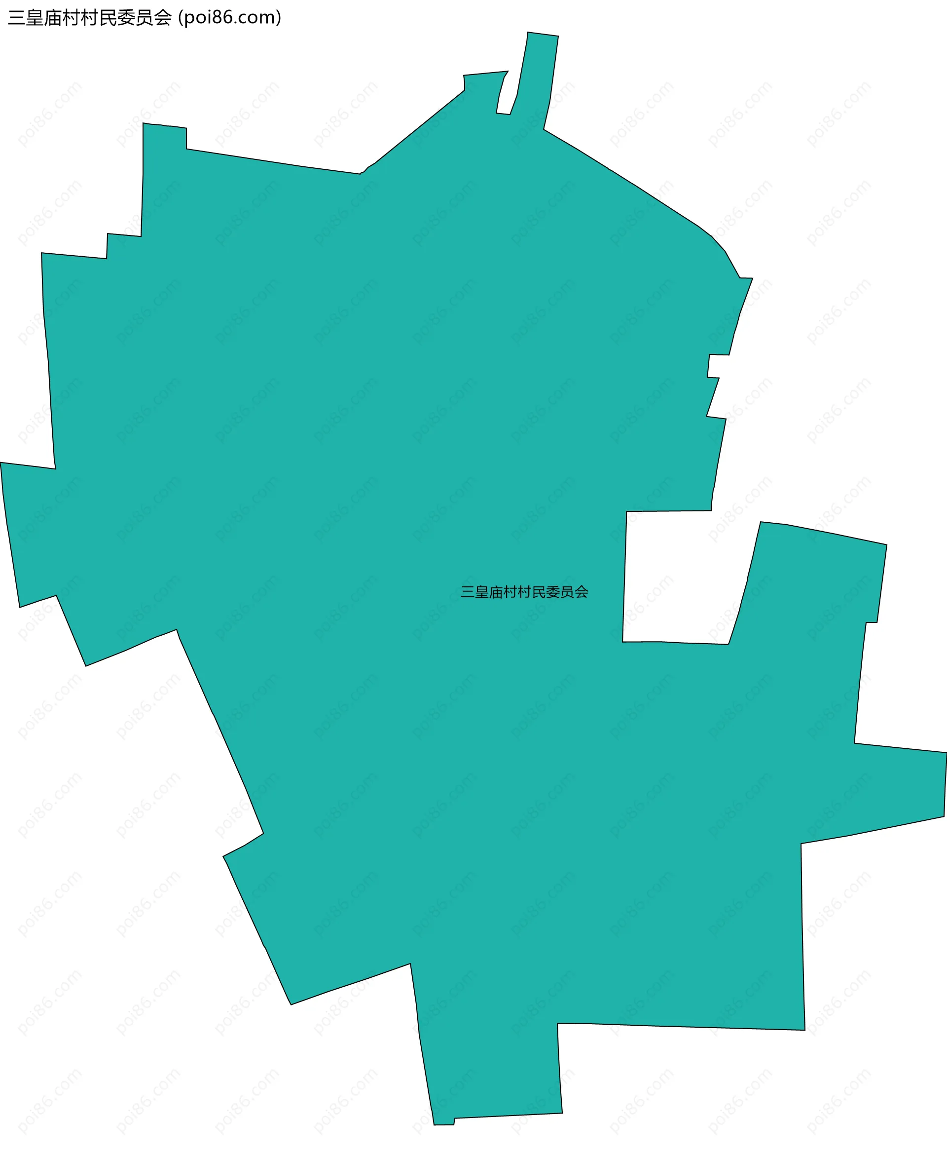 三皇庙村村民委员会边界地图