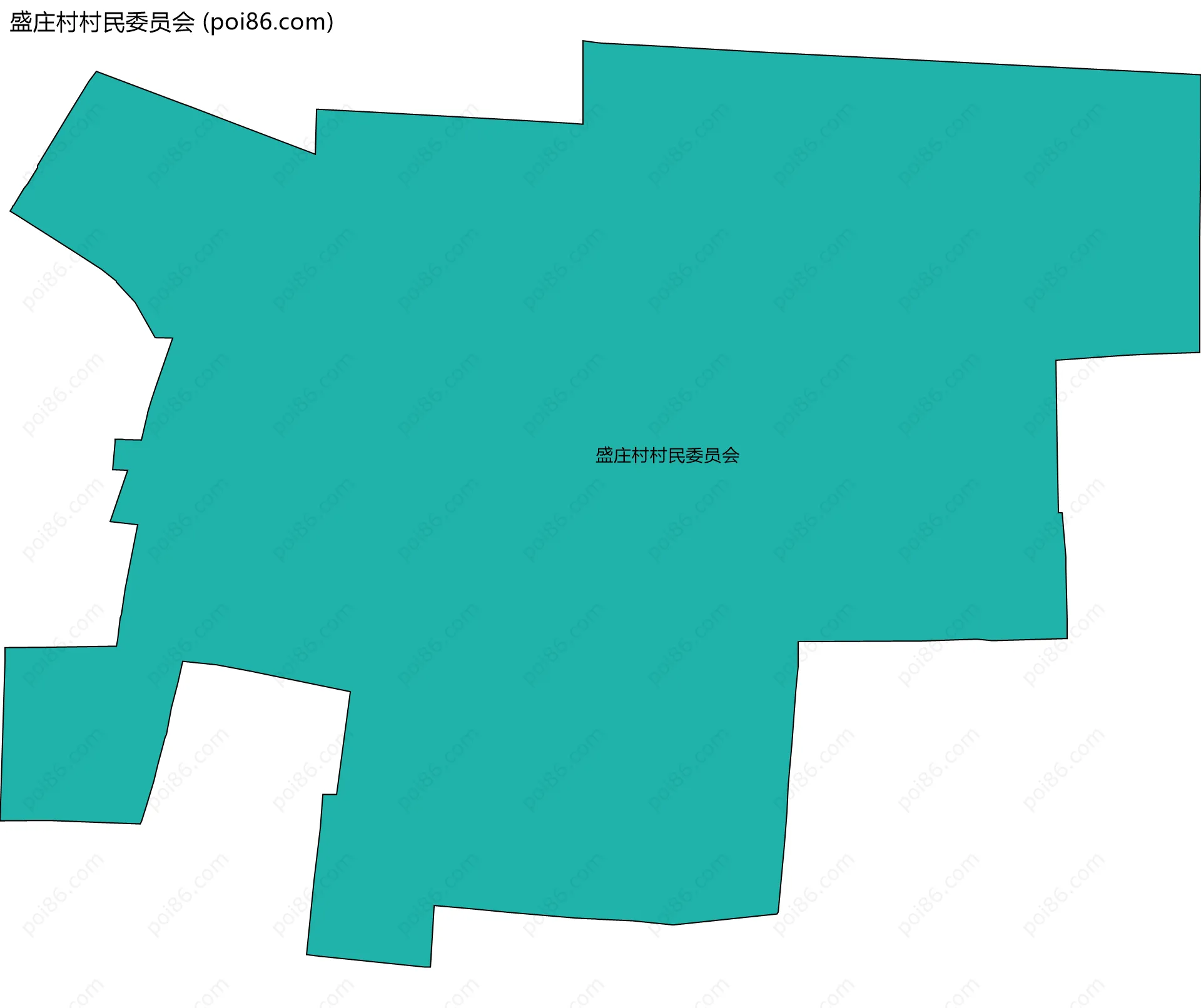 盛庄村村民委员会边界地图