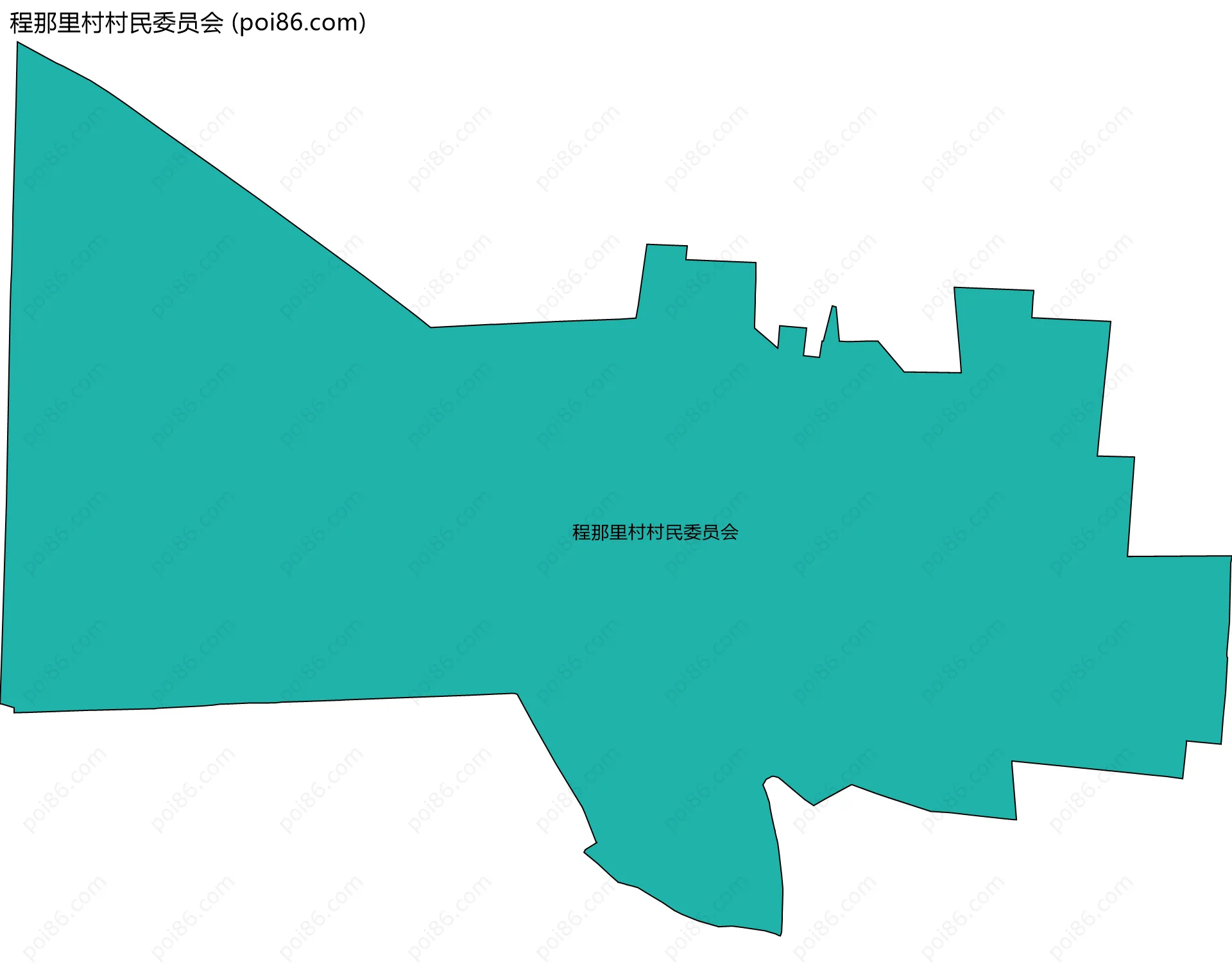 程那里村村民委员会边界地图
