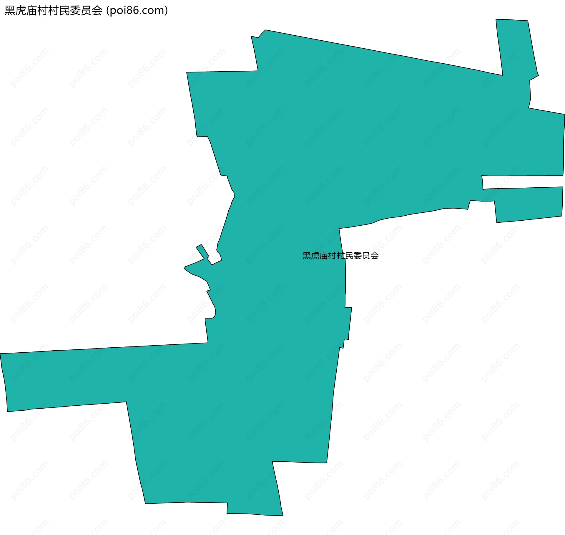 黑虎庙村村民委员会边界地图