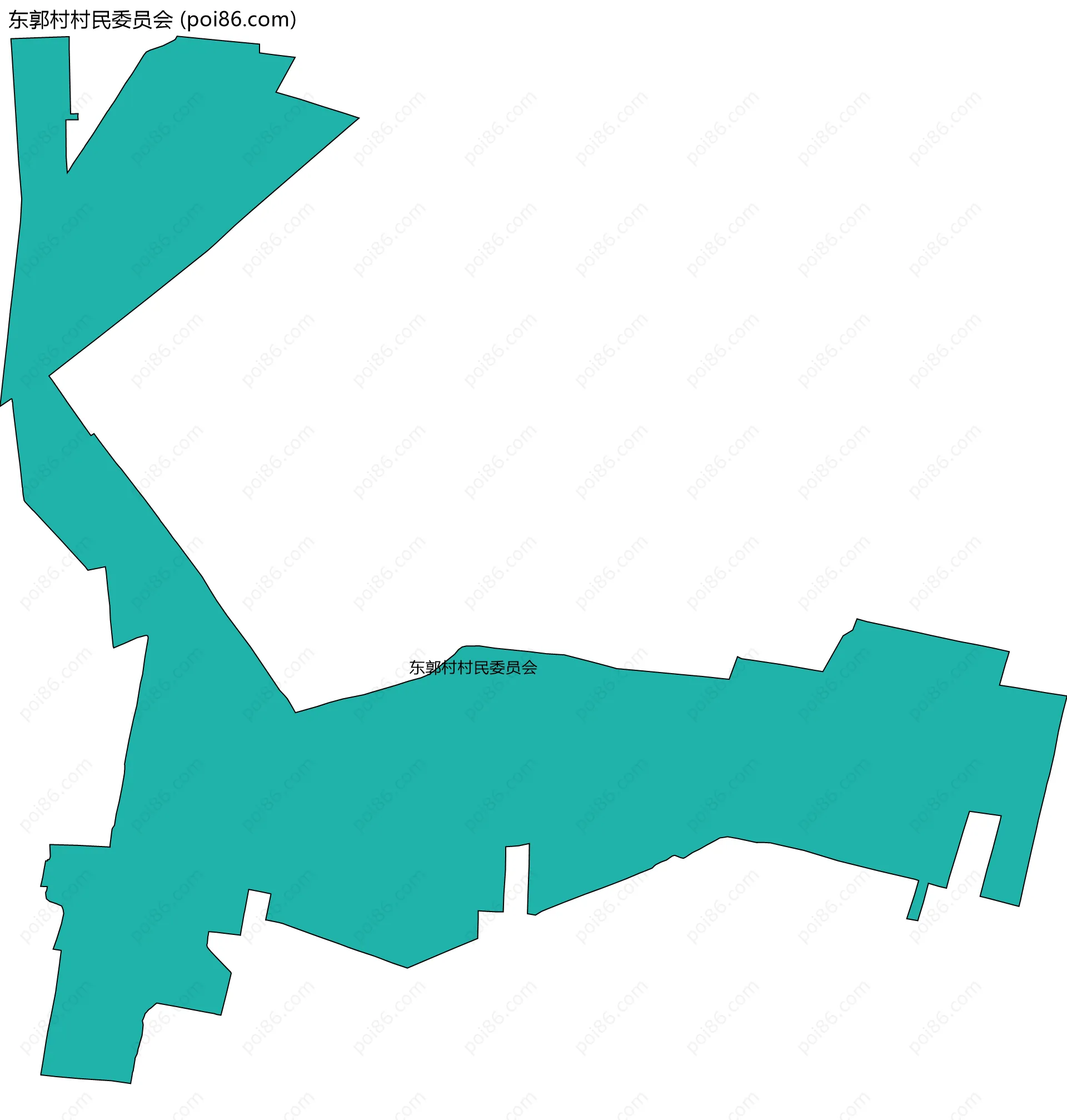 东郭村村民委员会边界地图
