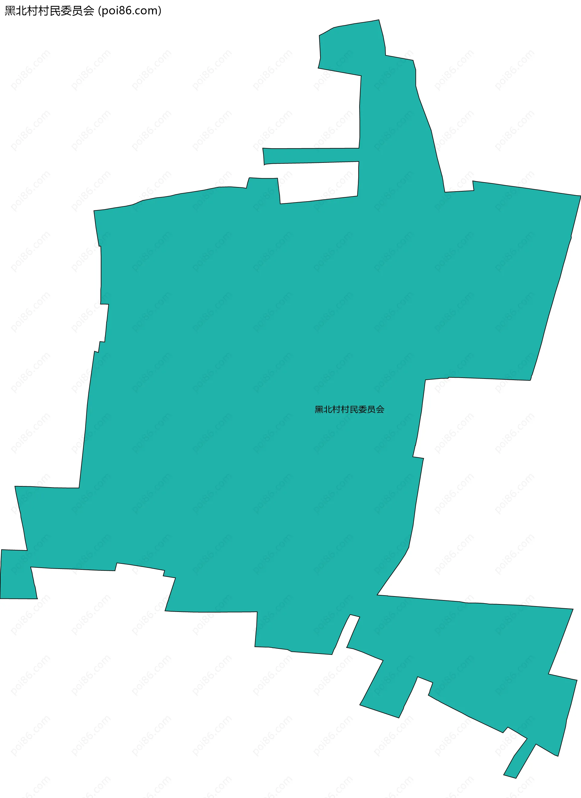 黑北村村民委员会边界地图