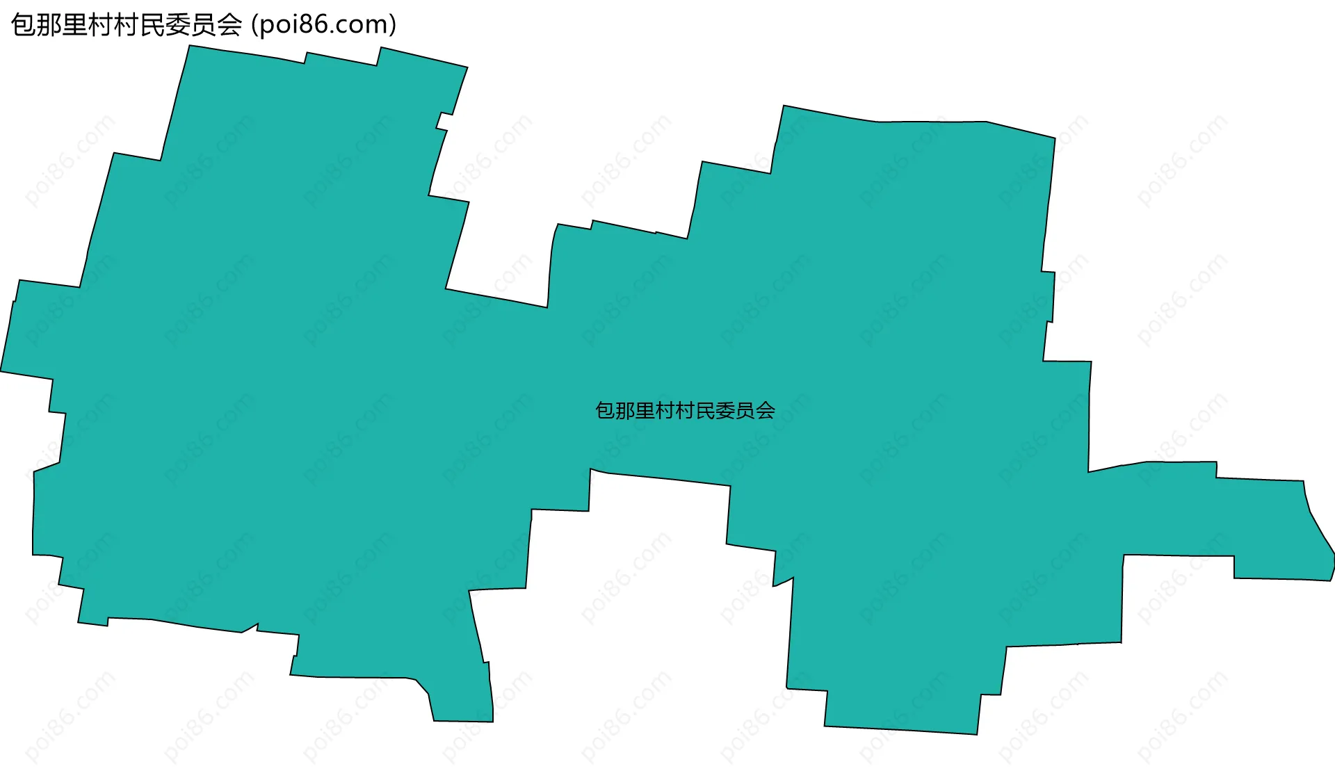 包那里村村民委员会边界地图