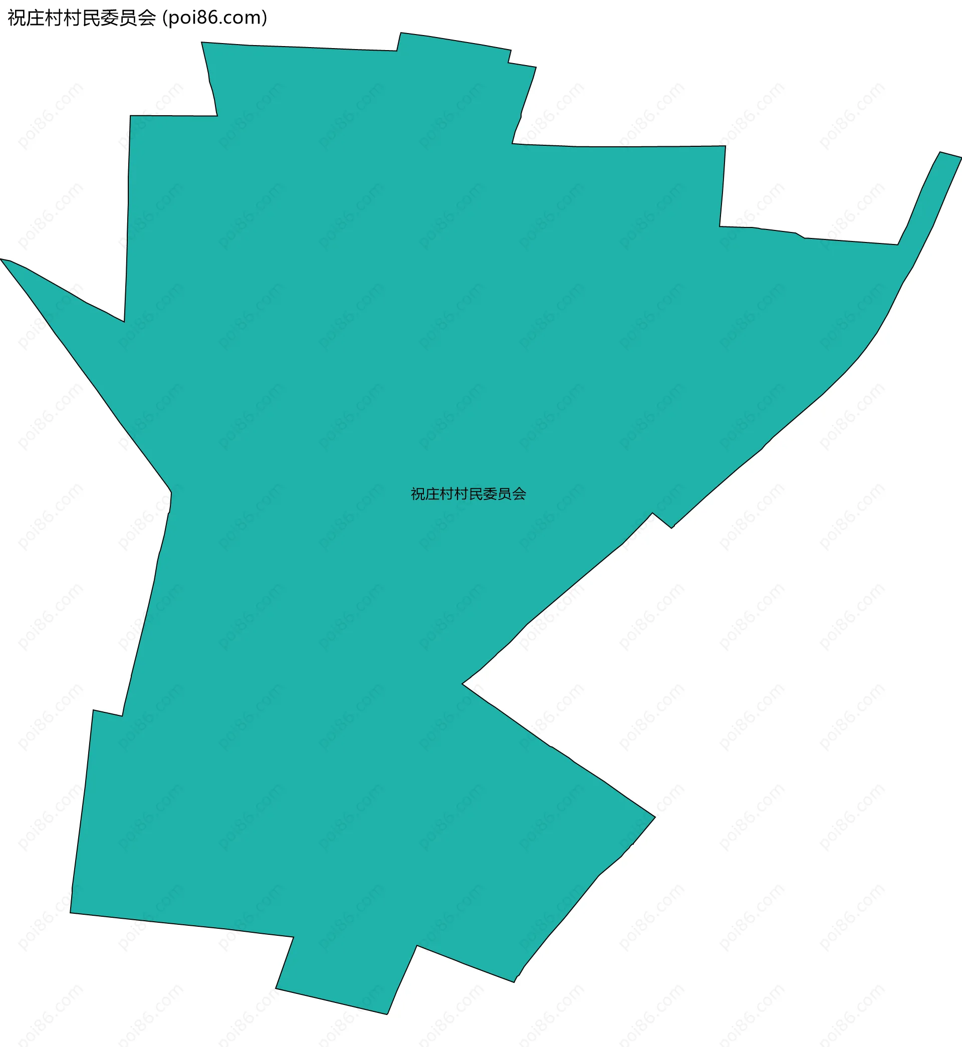 祝庄村村民委员会边界地图