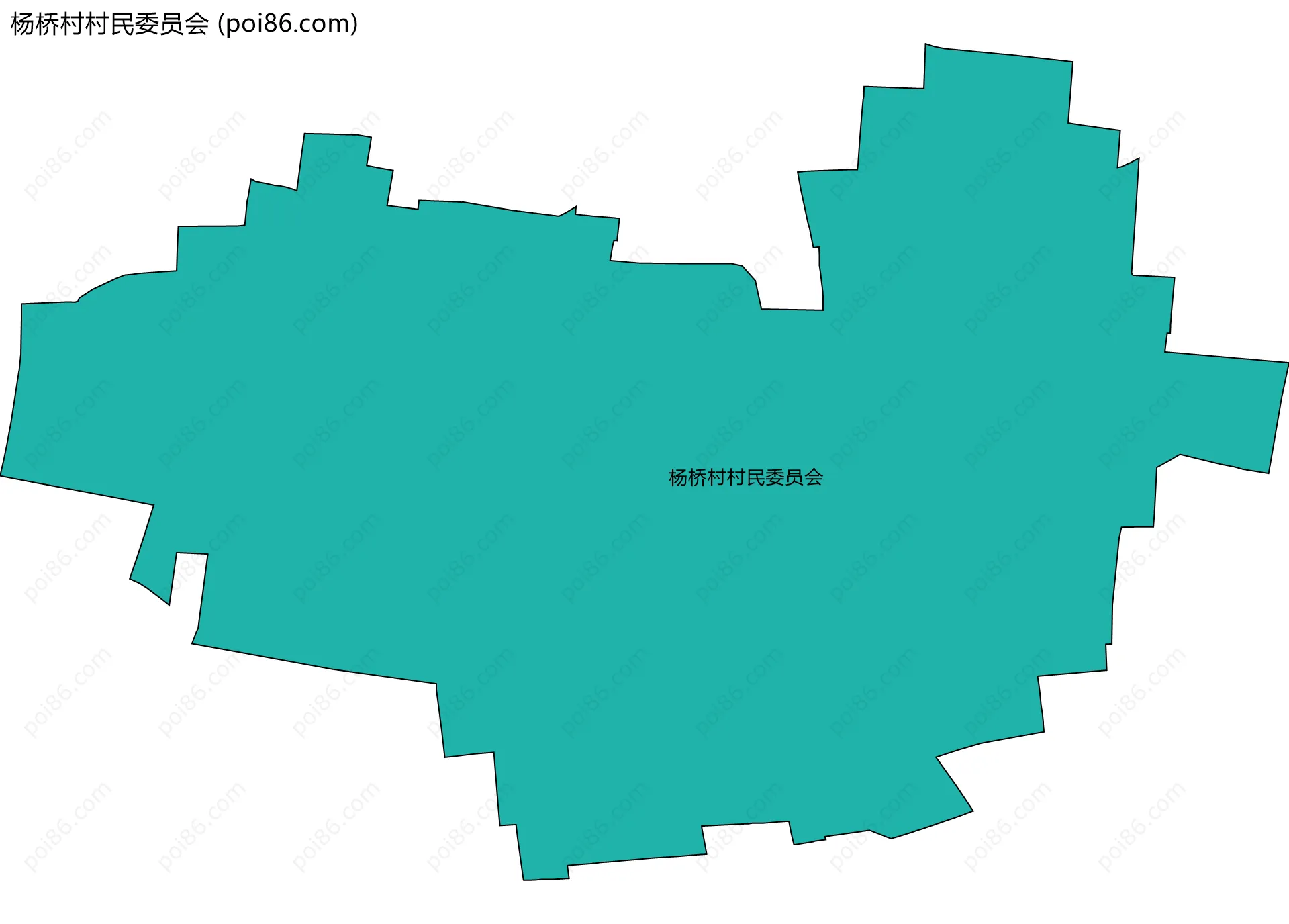 杨桥村村民委员会边界地图