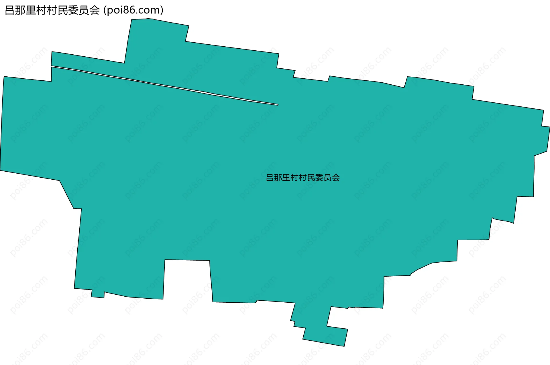 吕那里村村民委员会边界地图