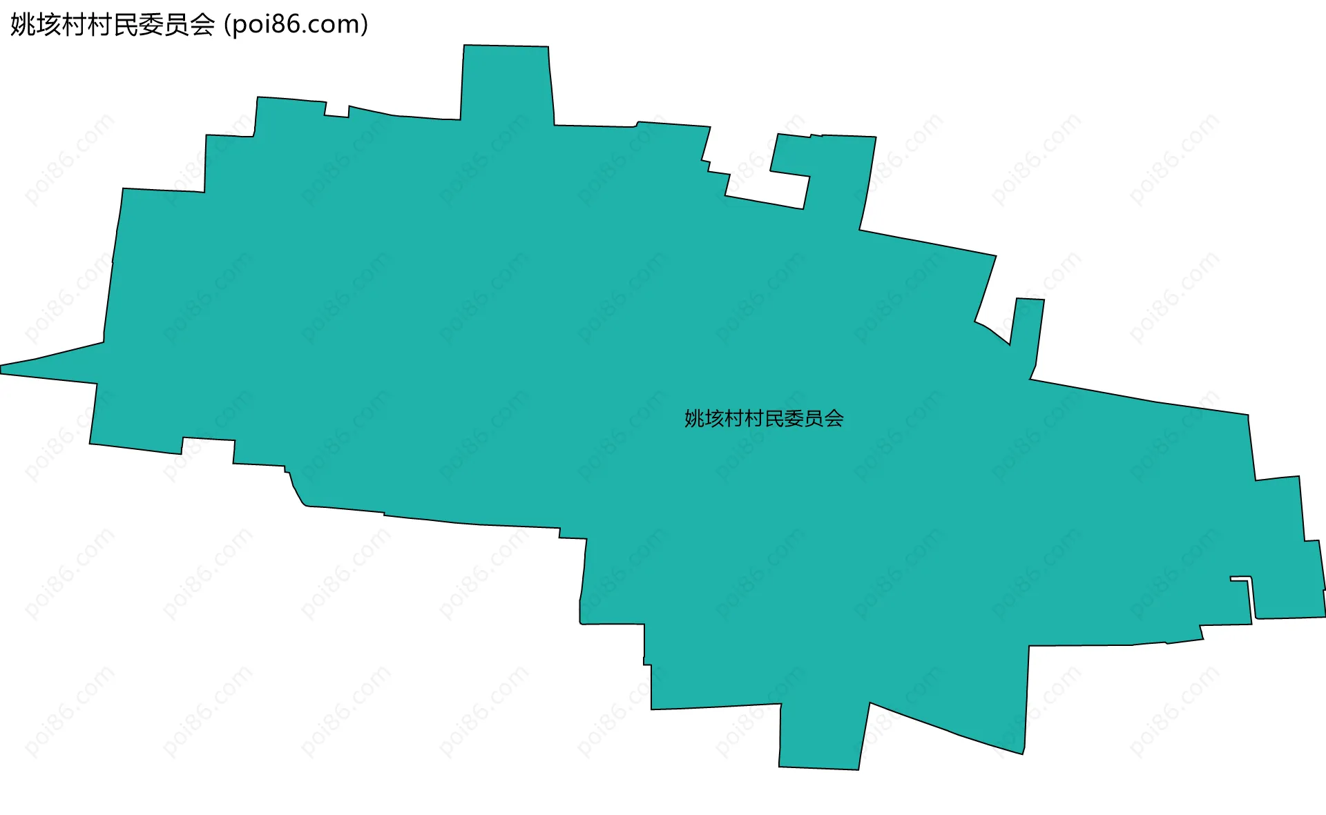 姚垓村村民委员会边界地图
