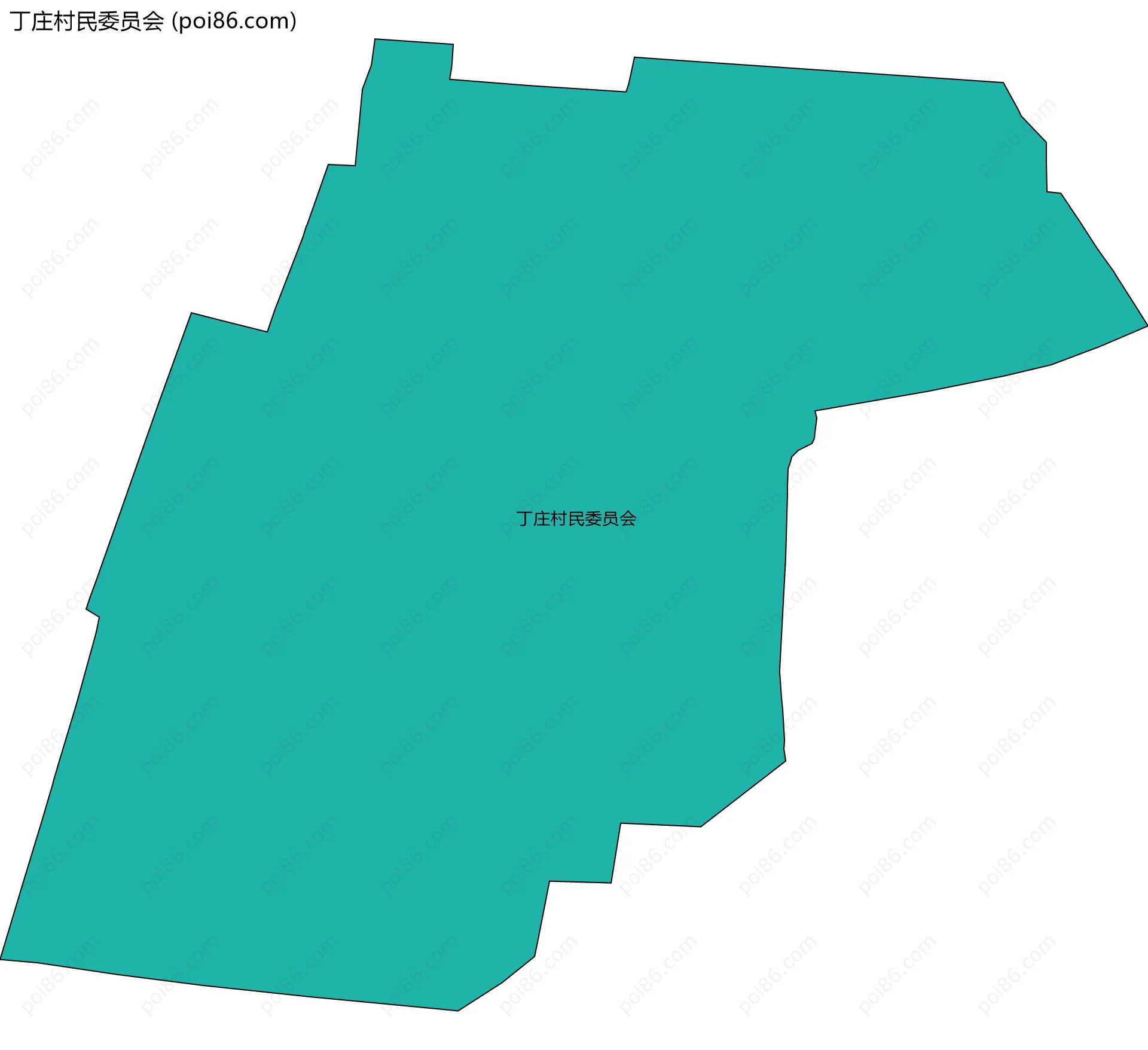 丁庄村民委员会边界地图