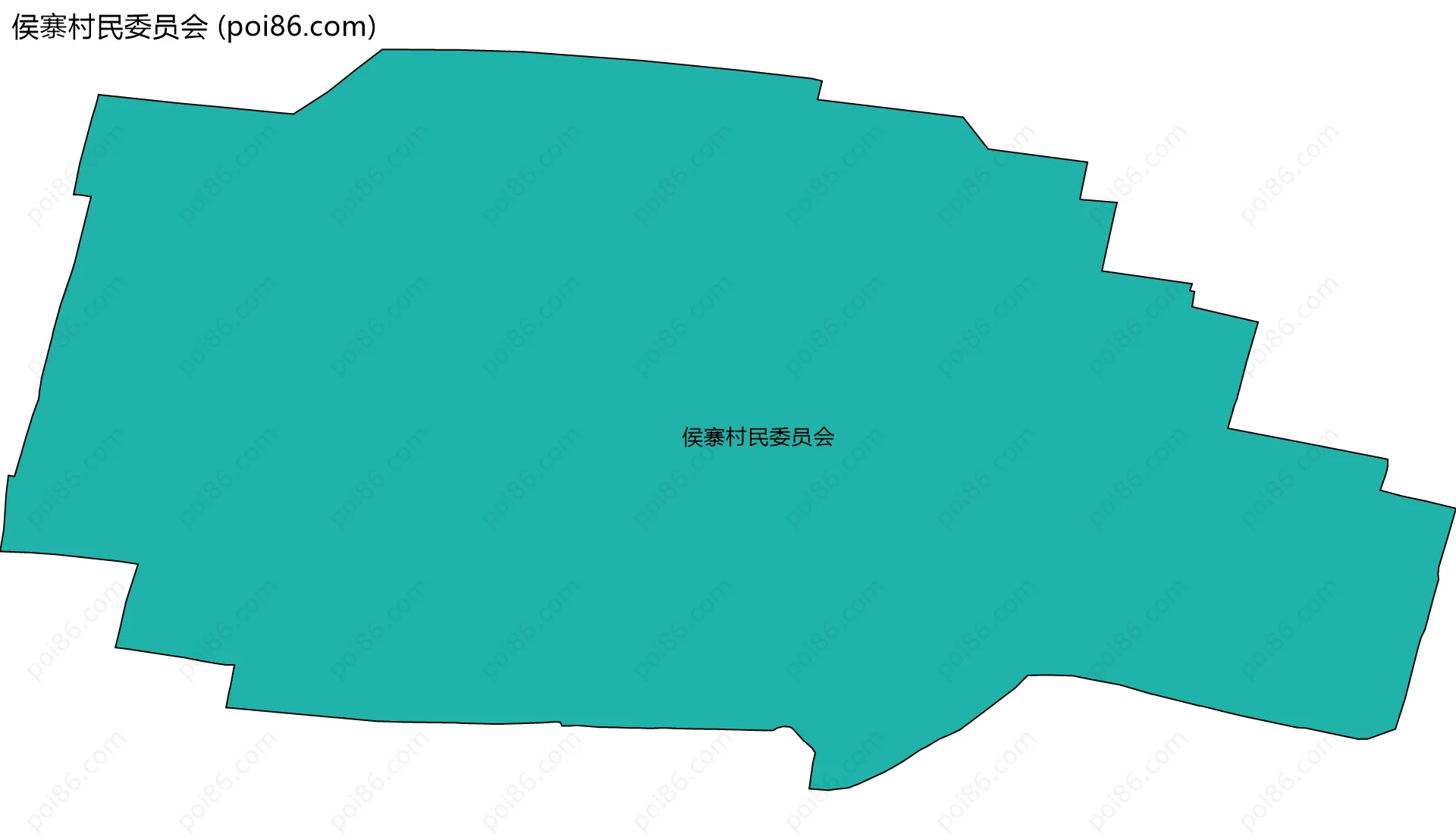 侯寨村民委员会边界地图