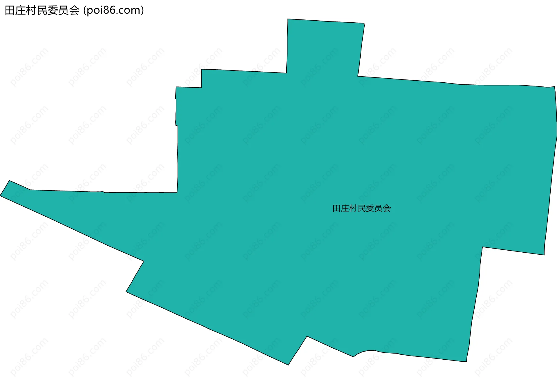田庄村民委员会边界地图