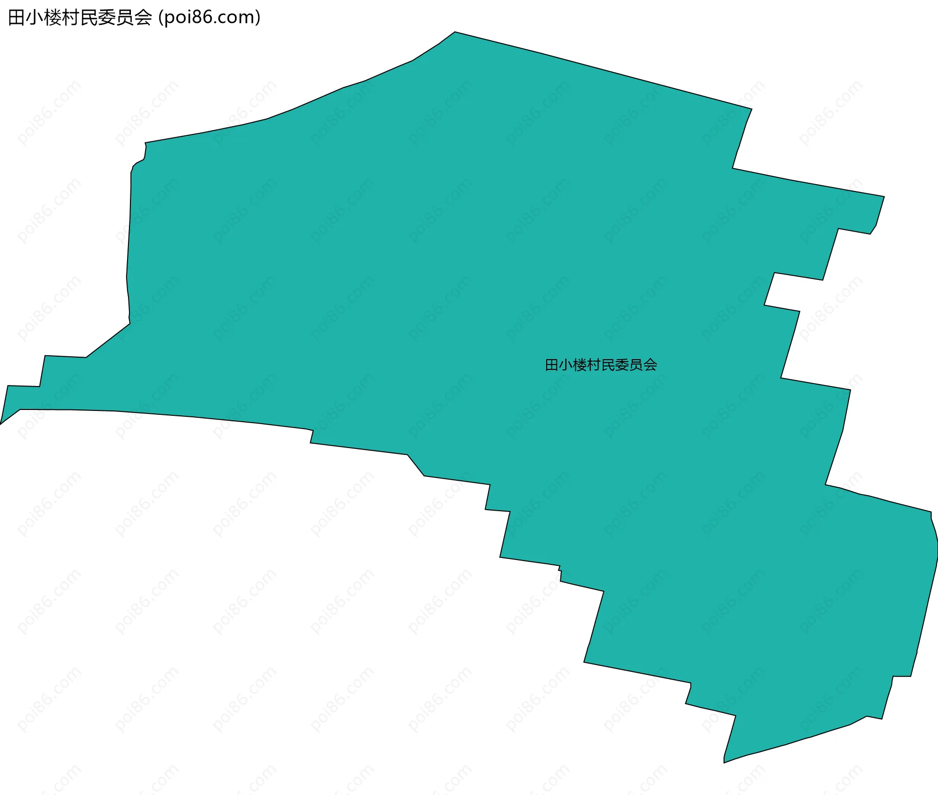 田小楼村民委员会边界地图