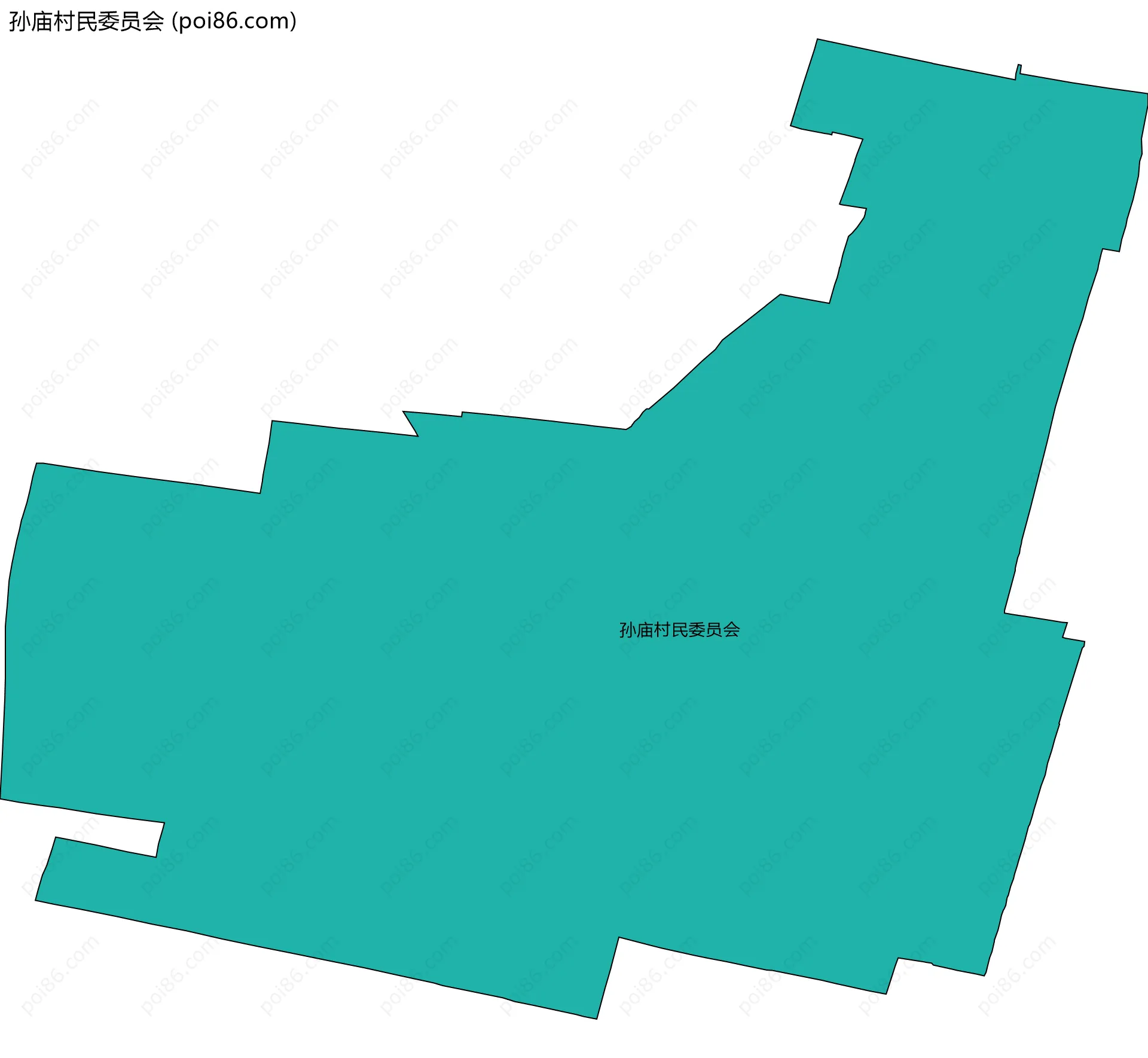 孙庙村民委员会边界地图