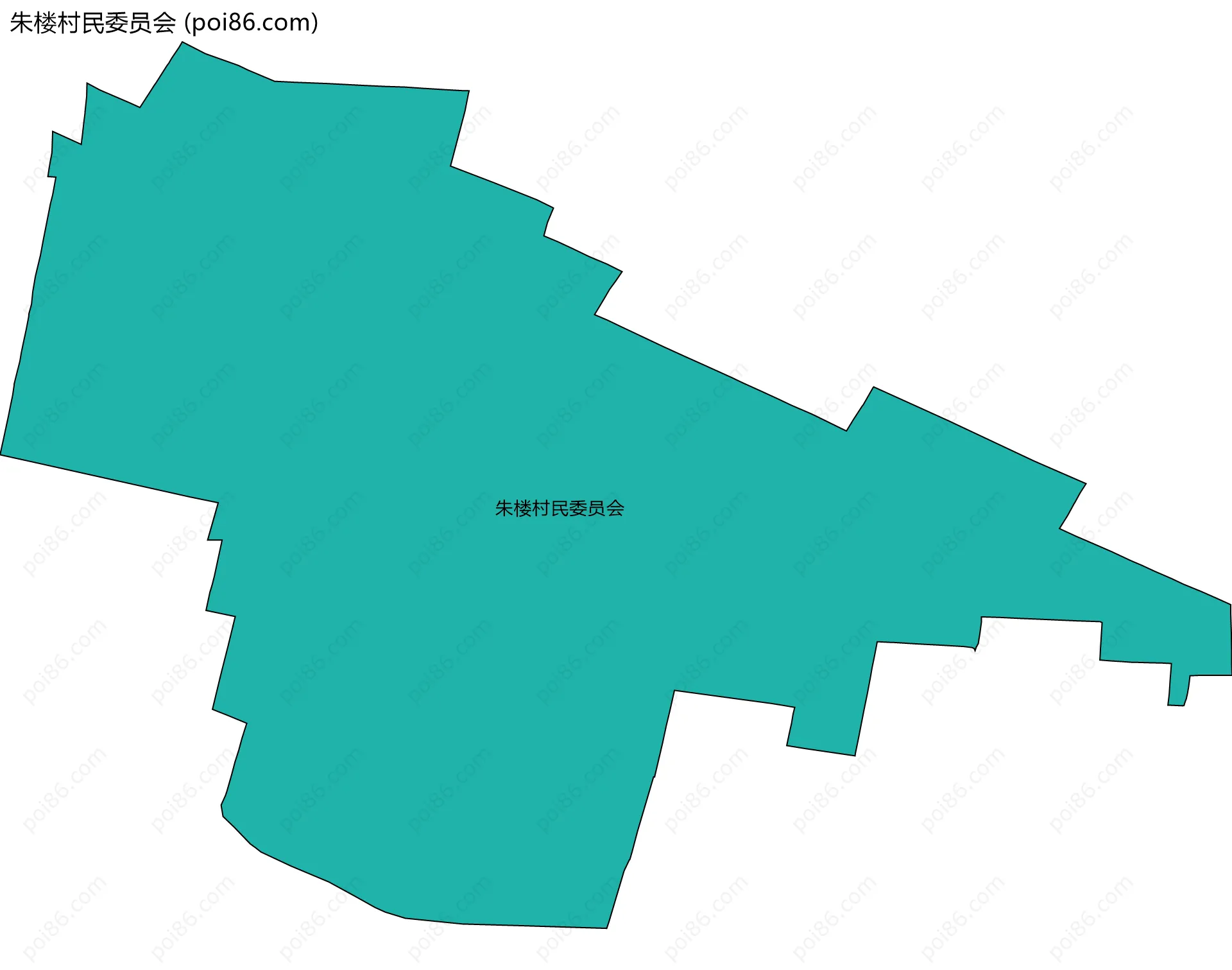 朱楼村民委员会边界地图