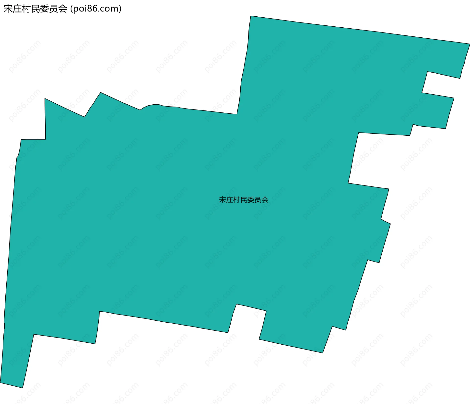宋庄村民委员会边界地图