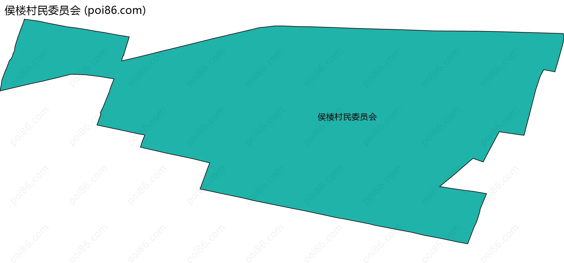 侯楼村民委员会边界地图