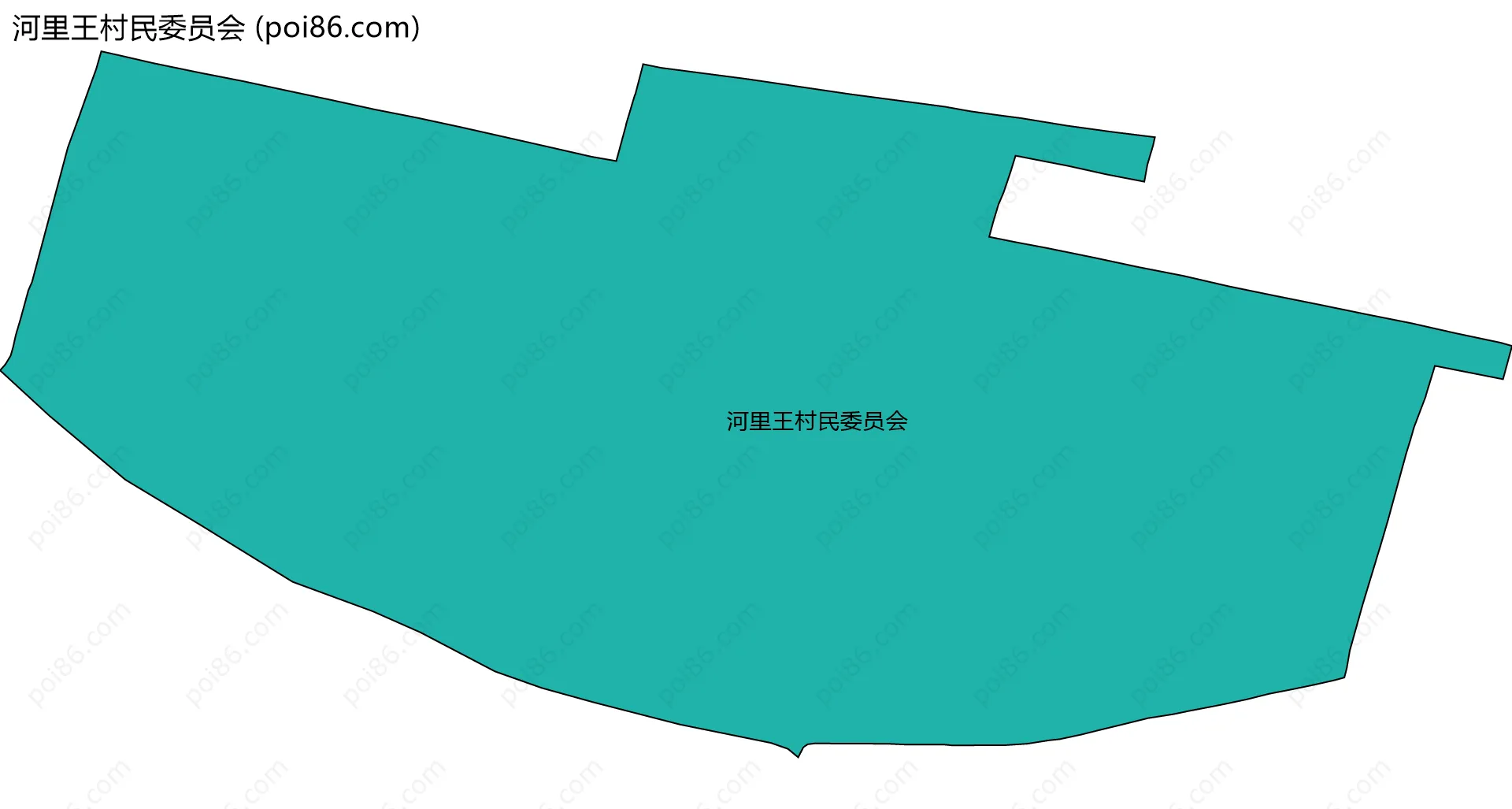 河里王村民委员会边界地图