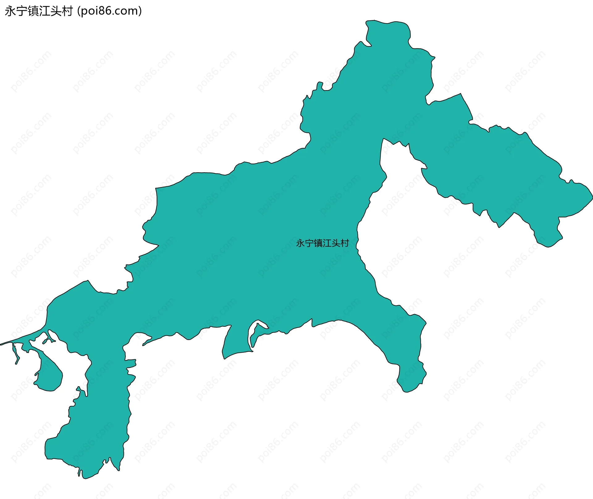永宁镇江头村边界地图
