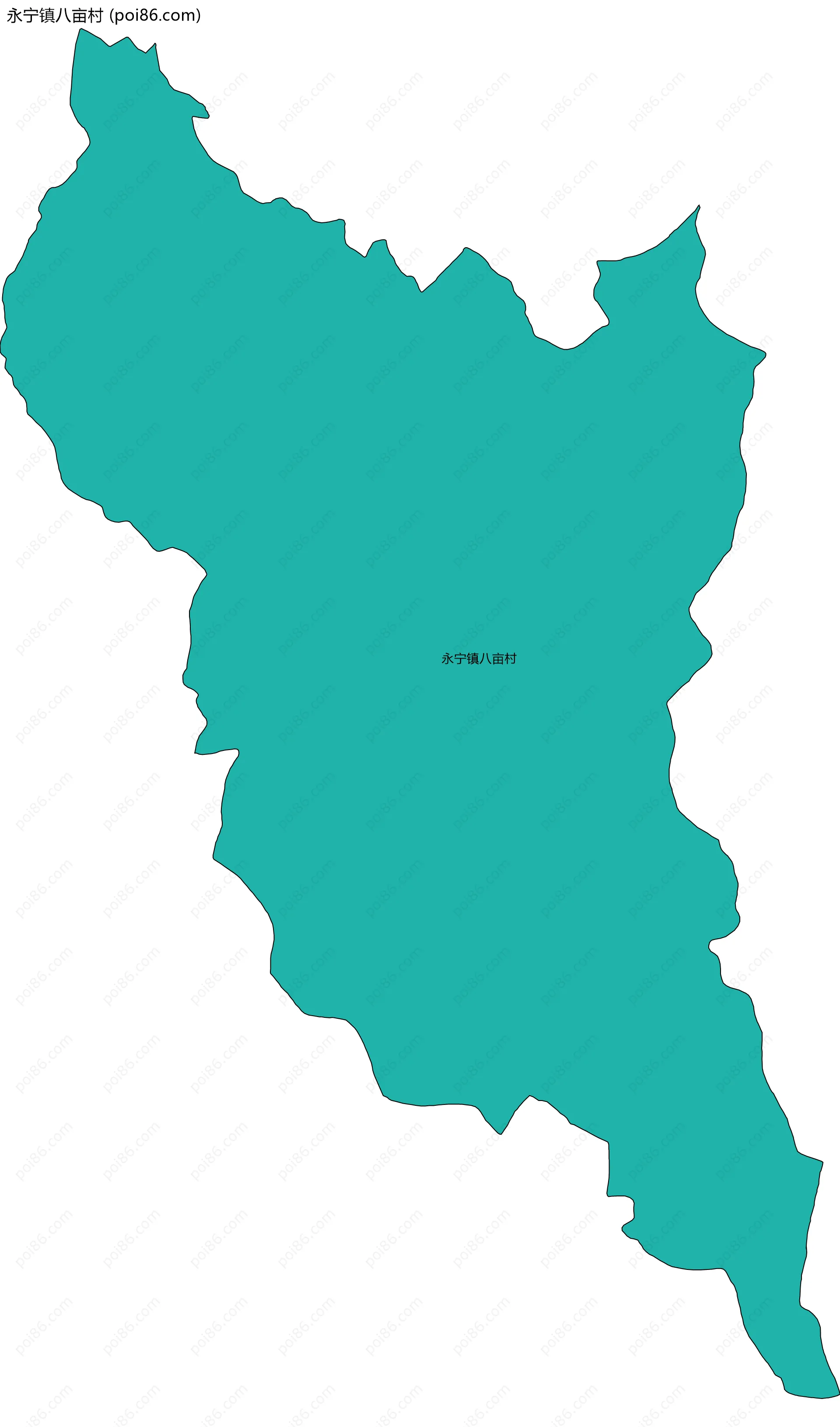 永宁镇八亩村边界地图